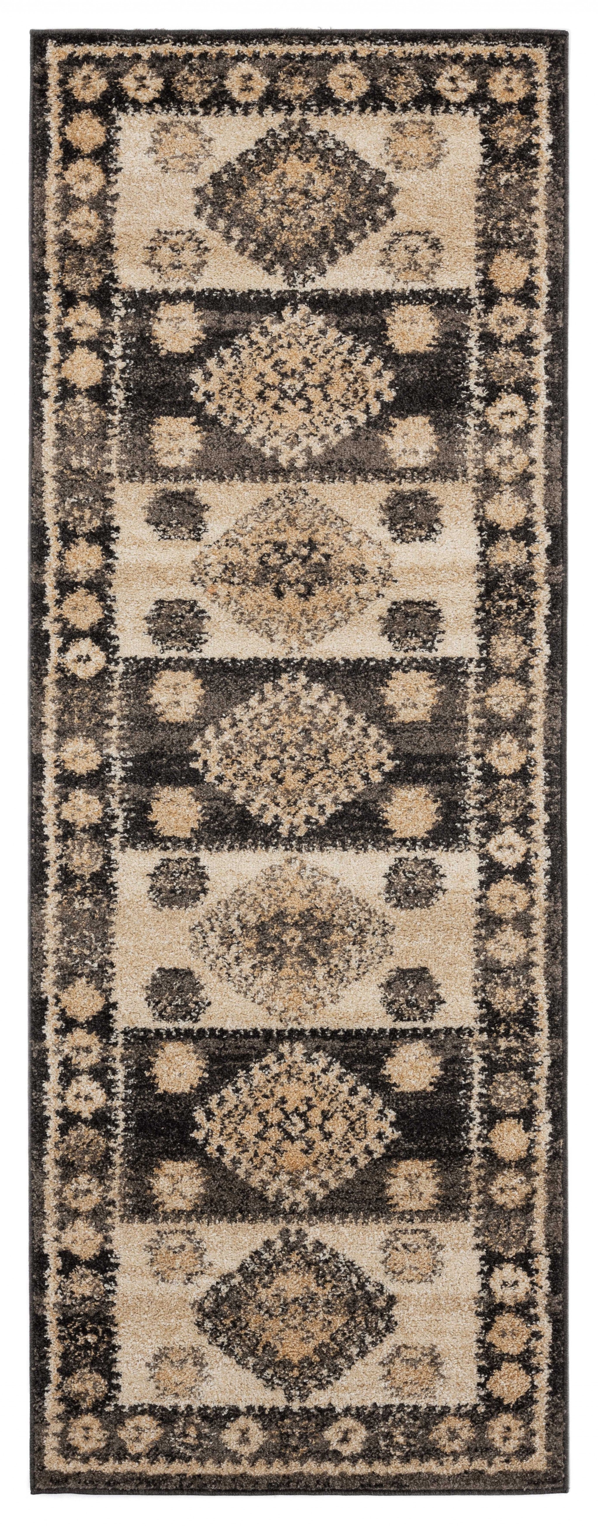 31" x 86" Walnut Olefin Frieze Runner Rug