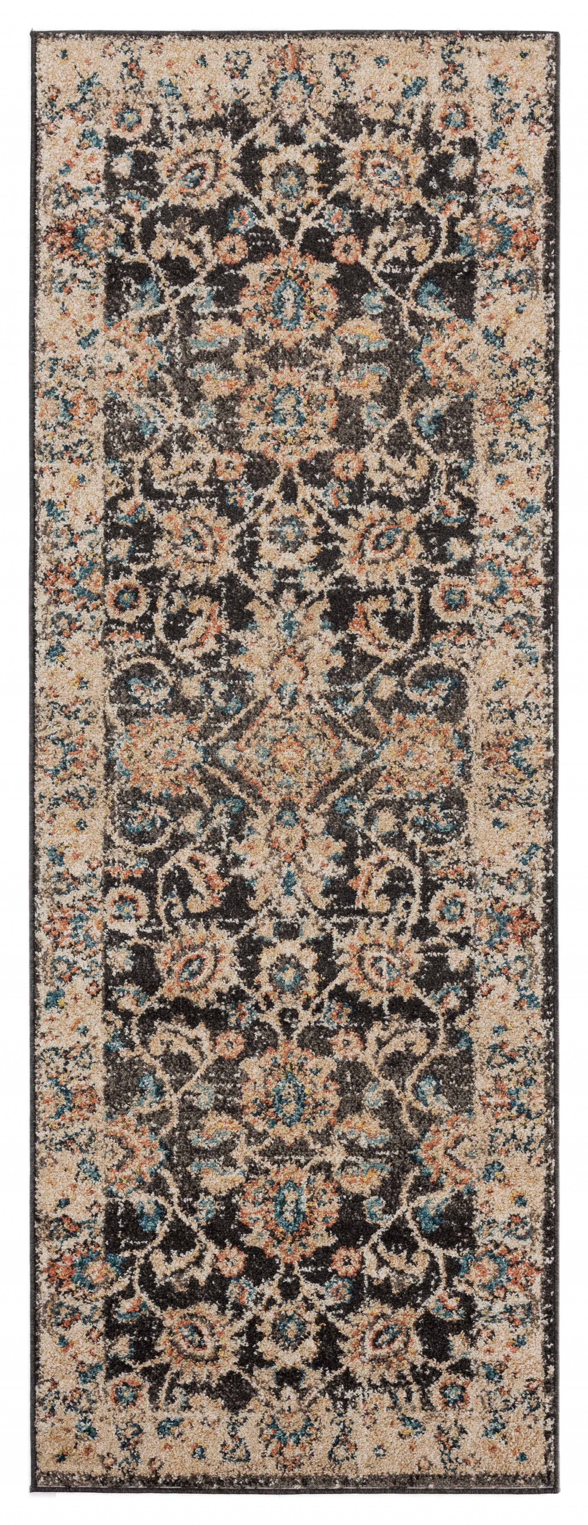 31" x 86" Walnut Olefin Frieze Runner Rug