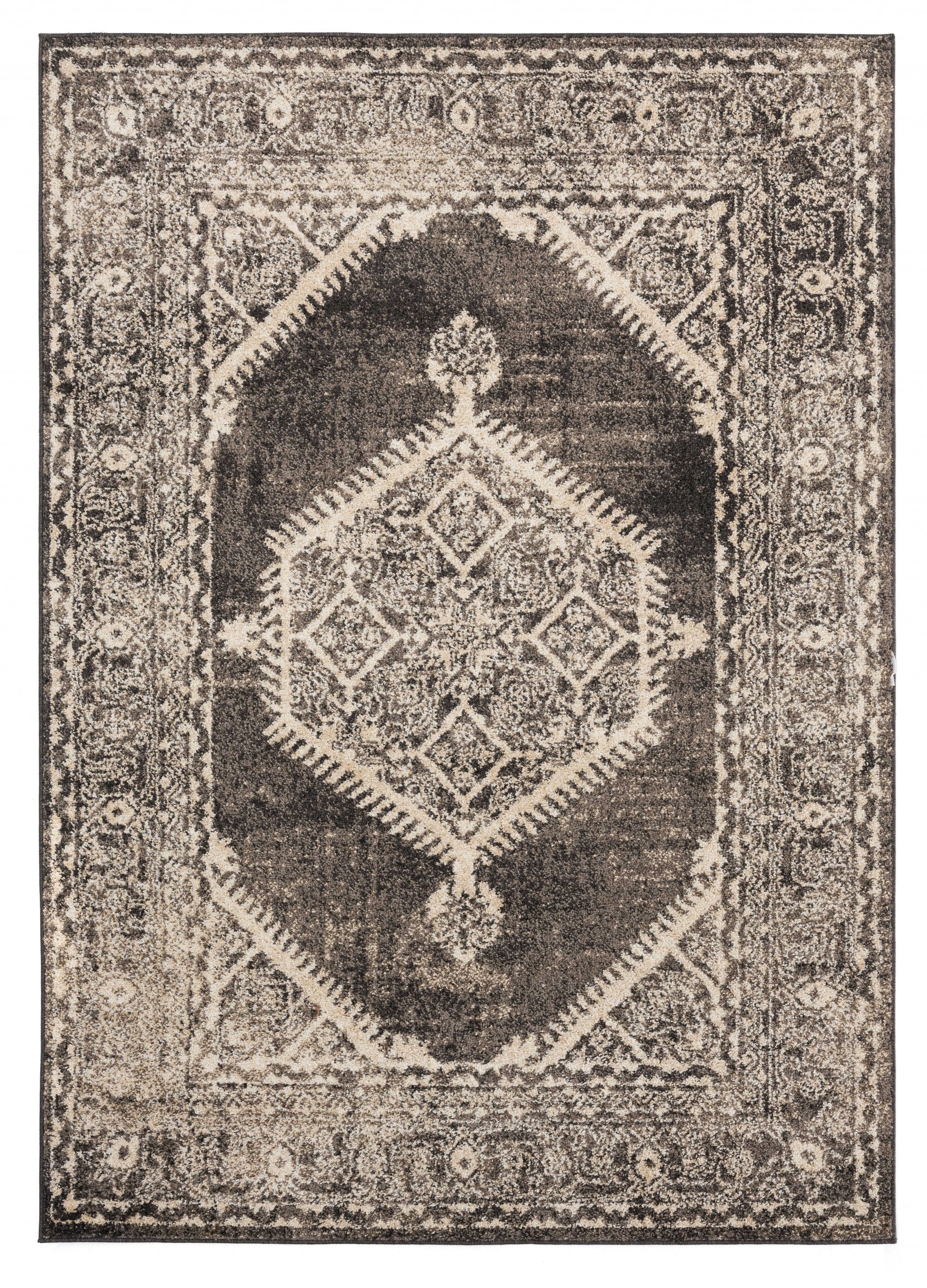 22" x 36" Walnut Olefin Frieze Accent Rug