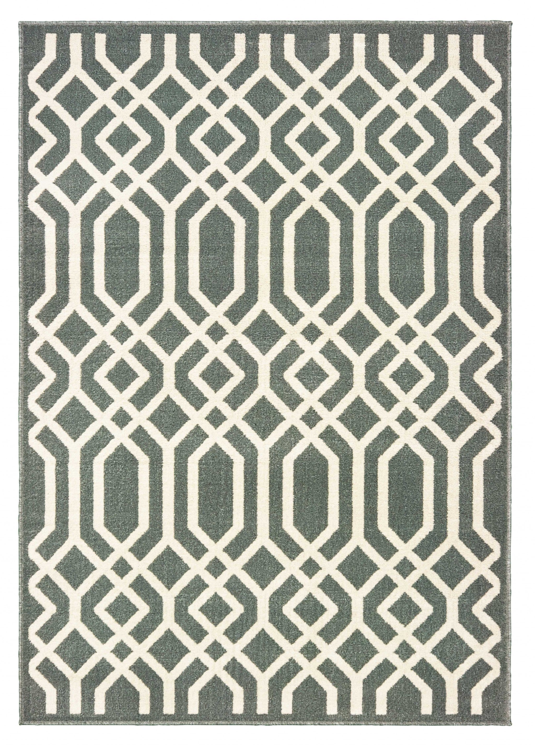 94" x 126" Charcoal Polypropylene Oversize Rug