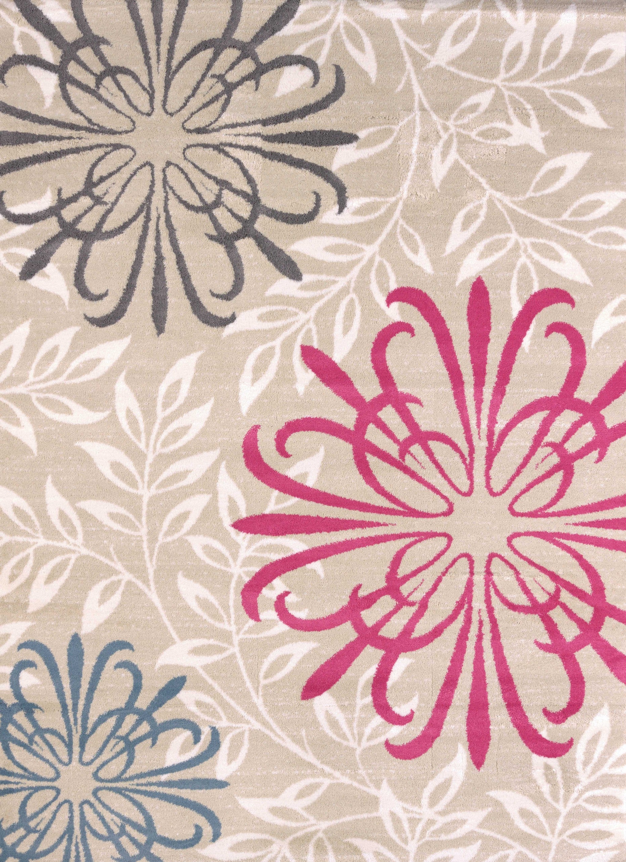 94" x 126" Natural Polypropylene / Polyester Oversize Rug