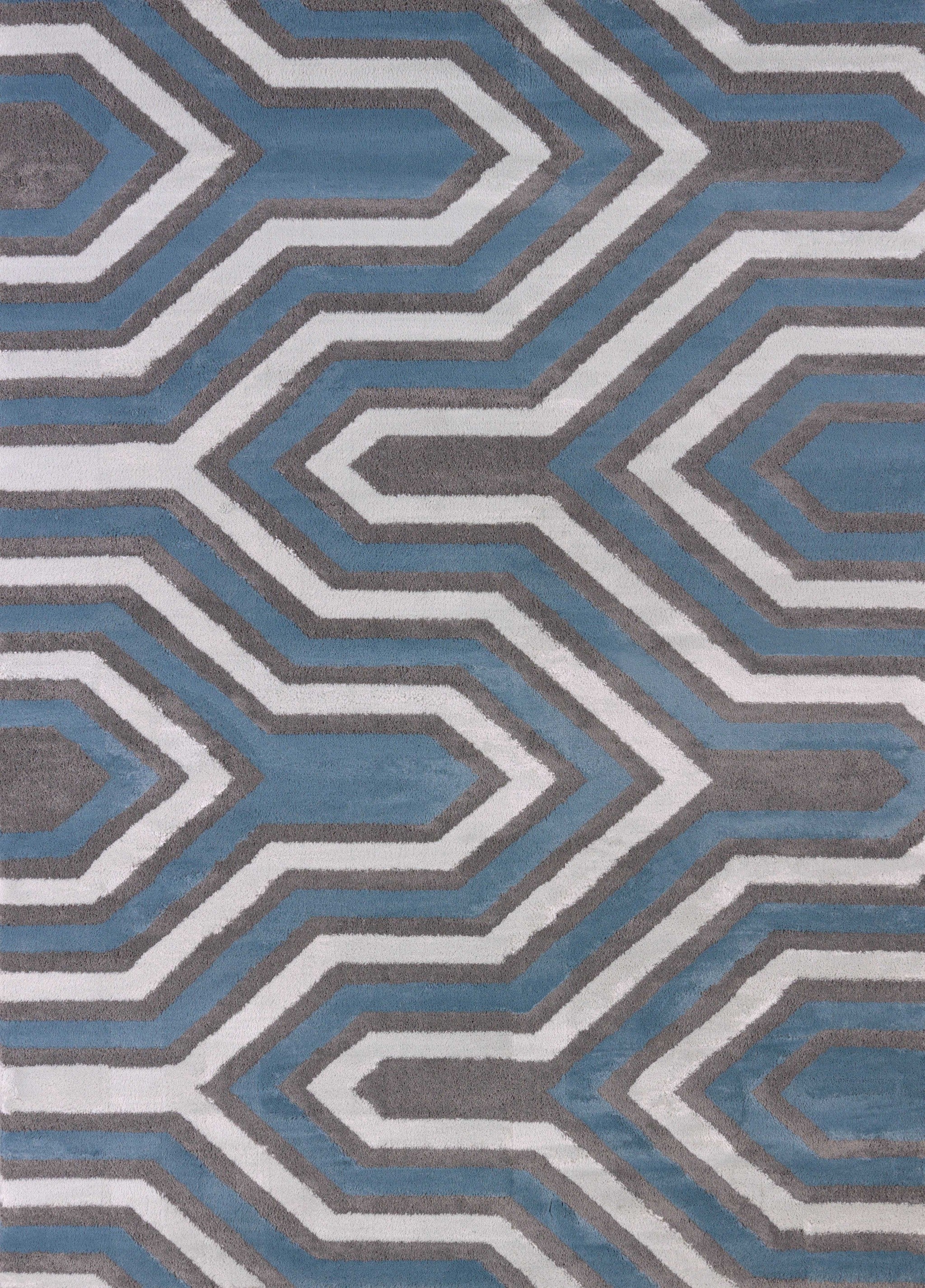 94" x 126" Charcoal Polypropylene / Polyester Oversize Rug