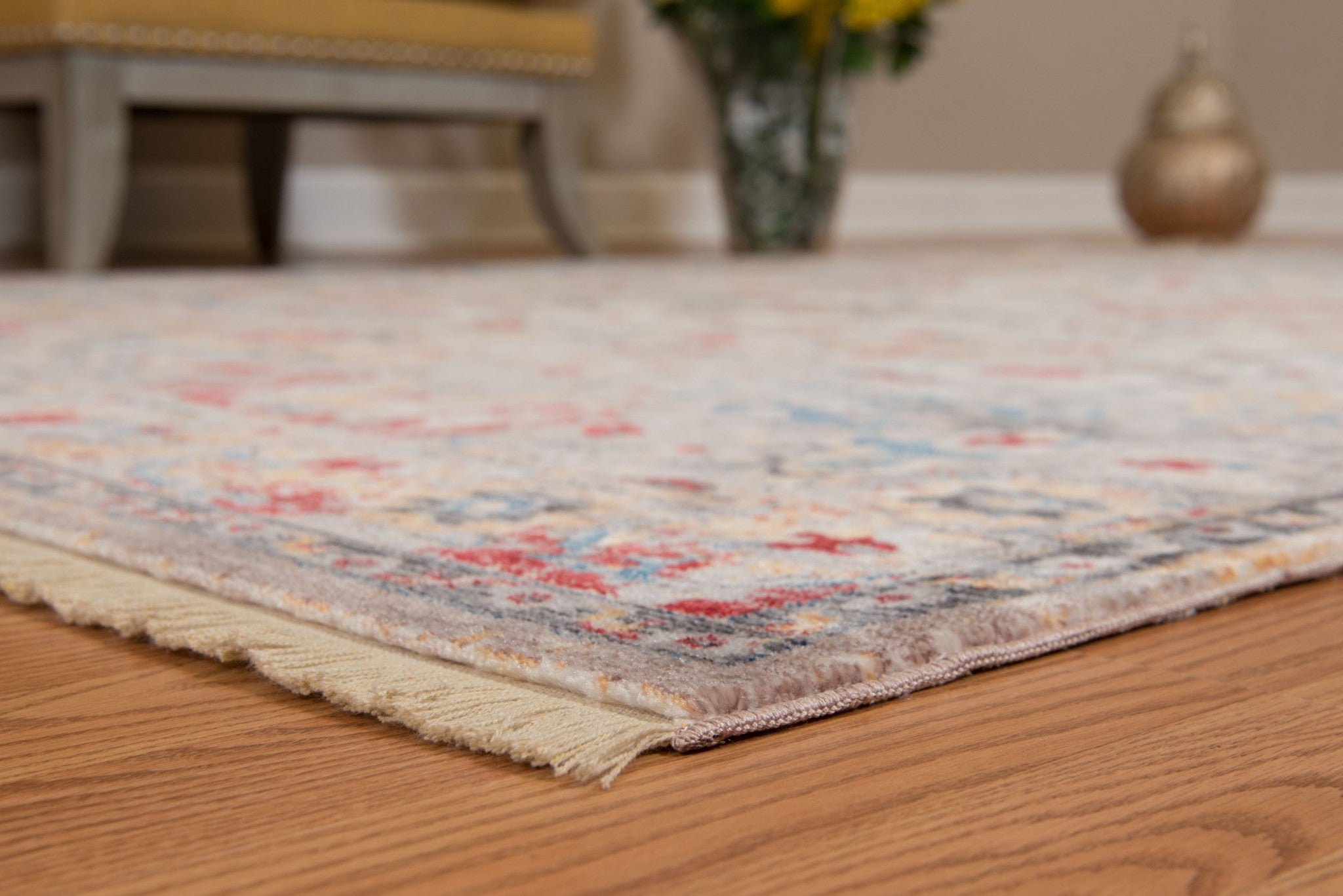 31" x 51" Garnet Polyester Mat Rug