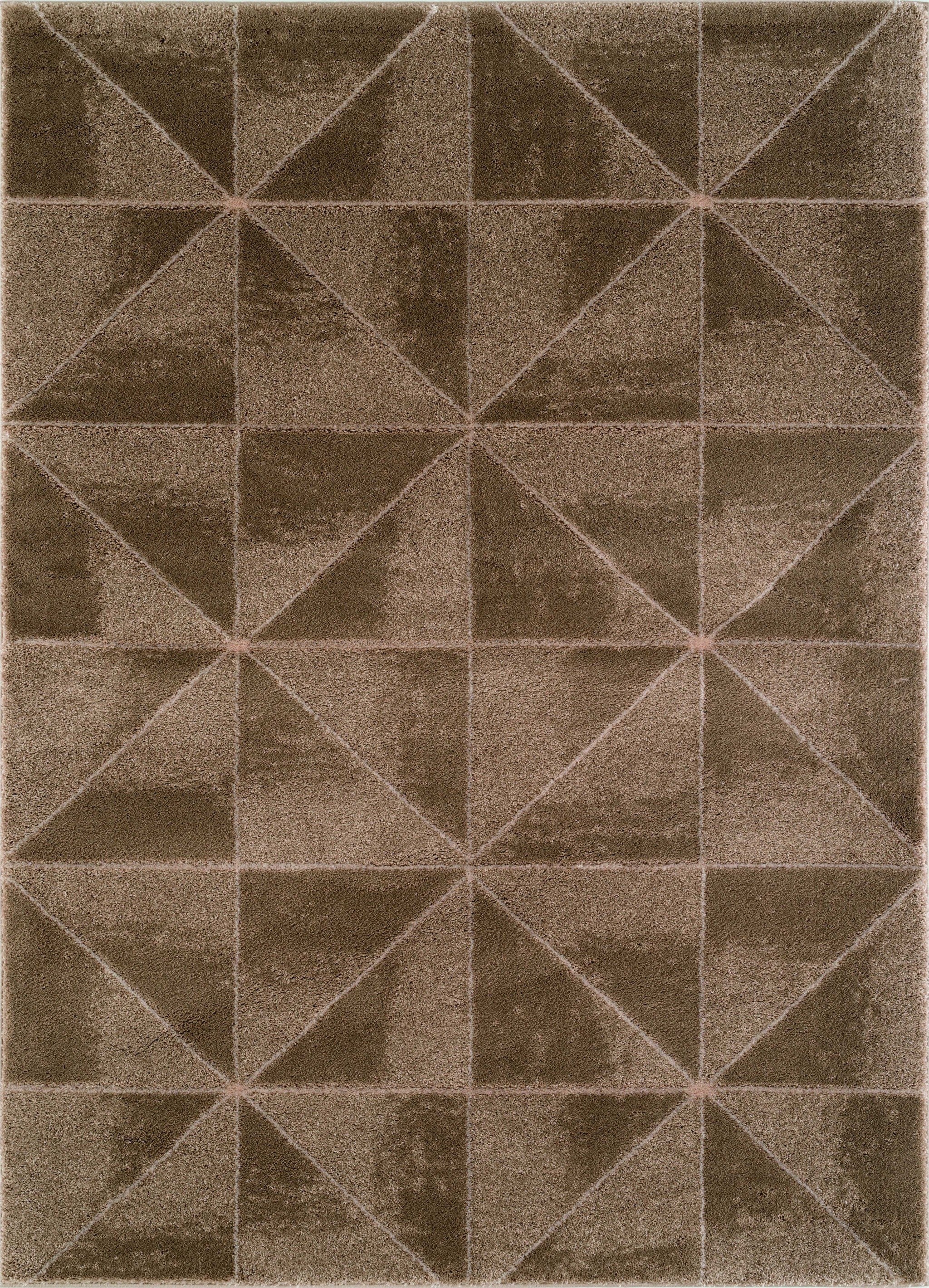 63" x 90" Beige Polyester / Olefin Area Rug