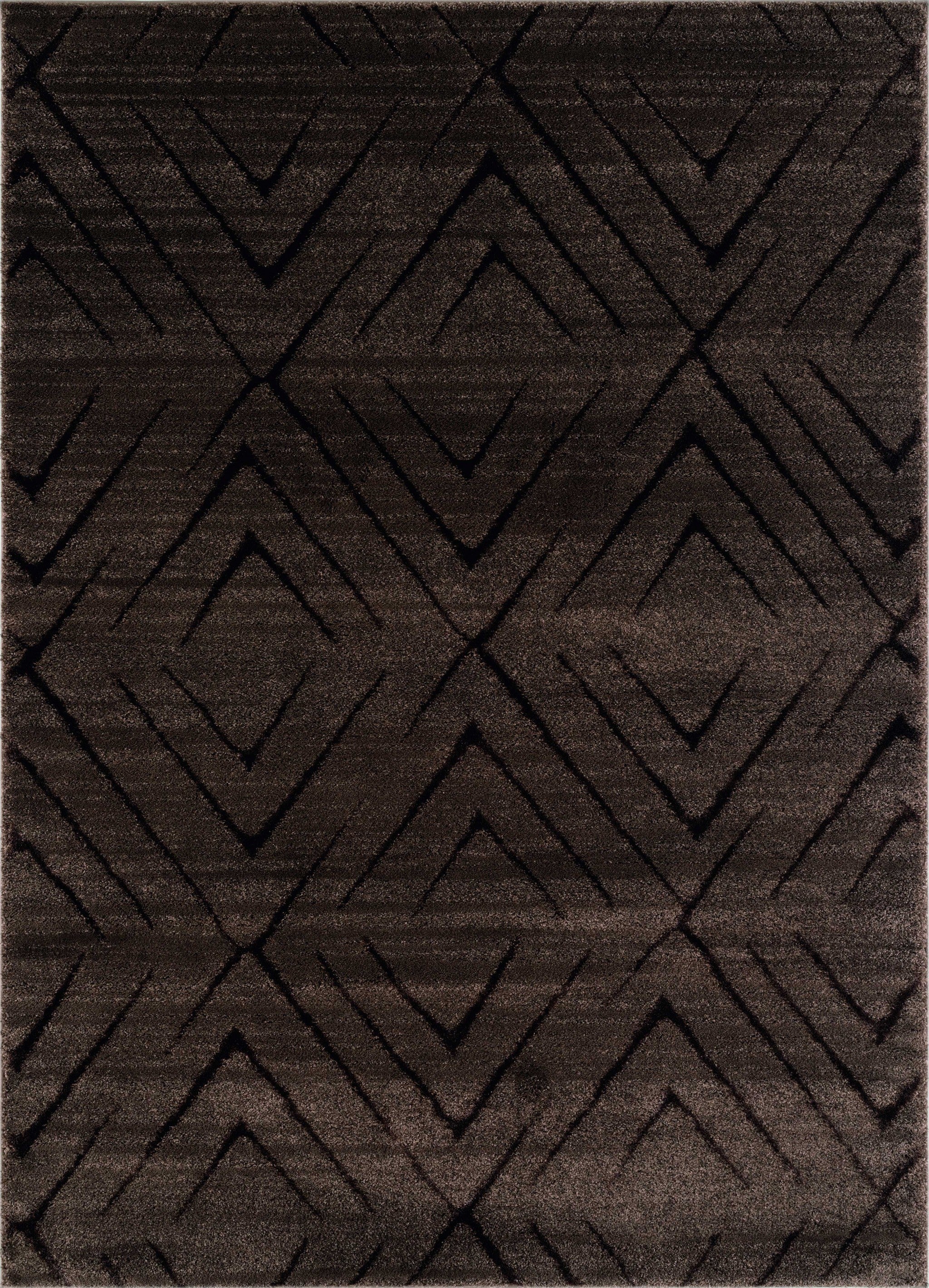 63" x 90" Brown Polyester / Olefin Area Rug