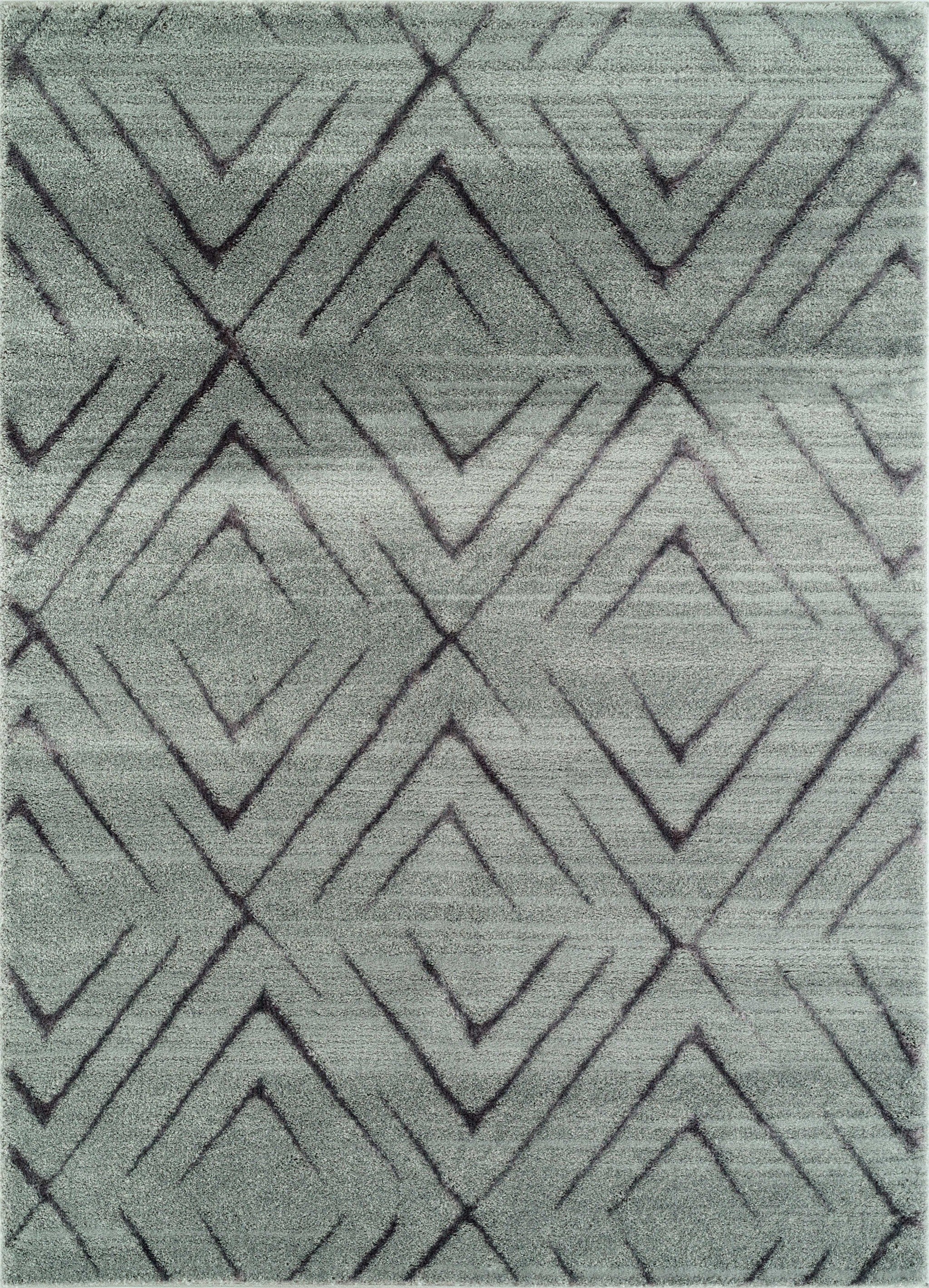 94" x 126" Grey Polyester / Olefin Oversize Rug