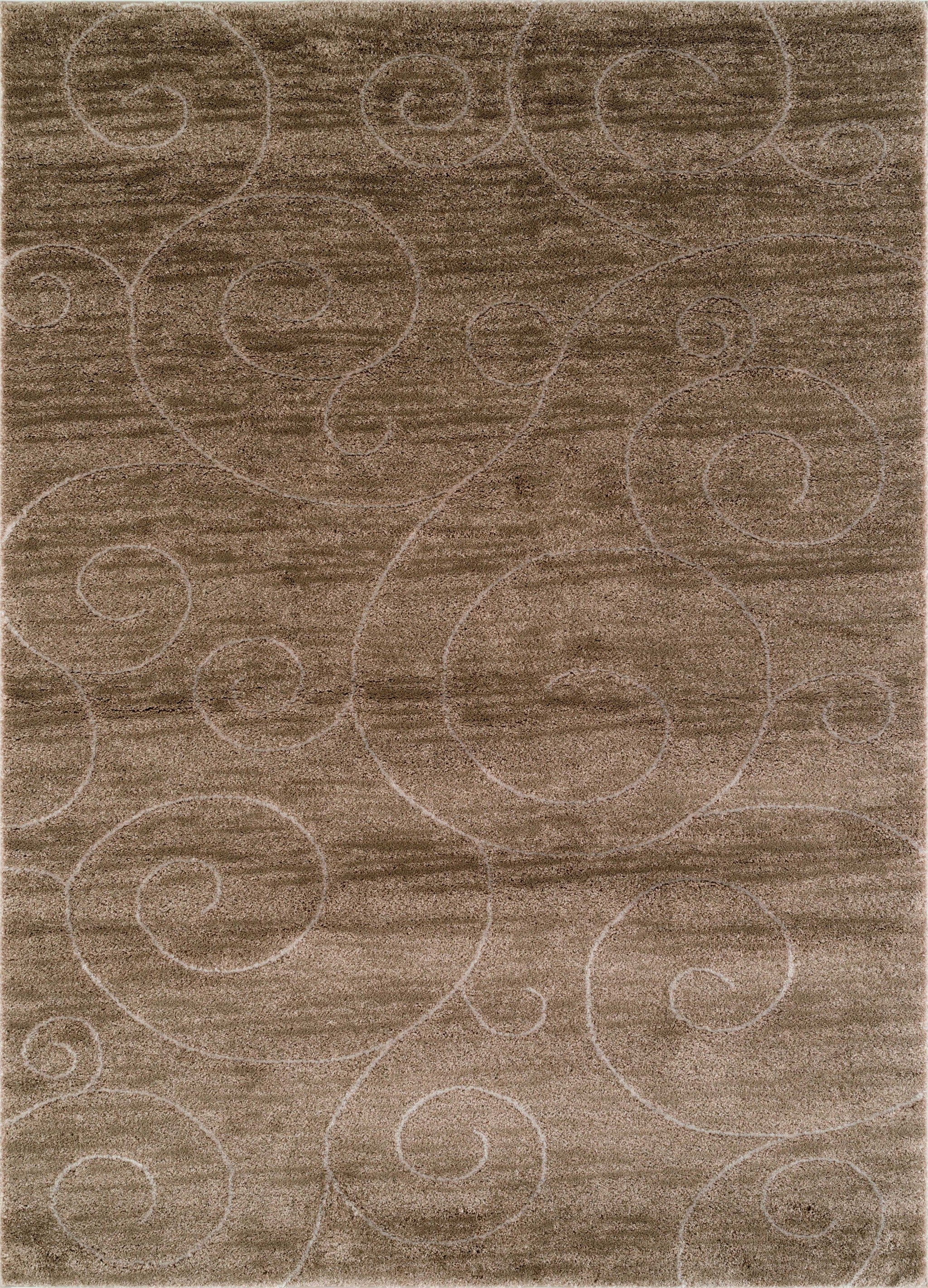 63" x 90" Beige Polyester / Olefin Area Rug