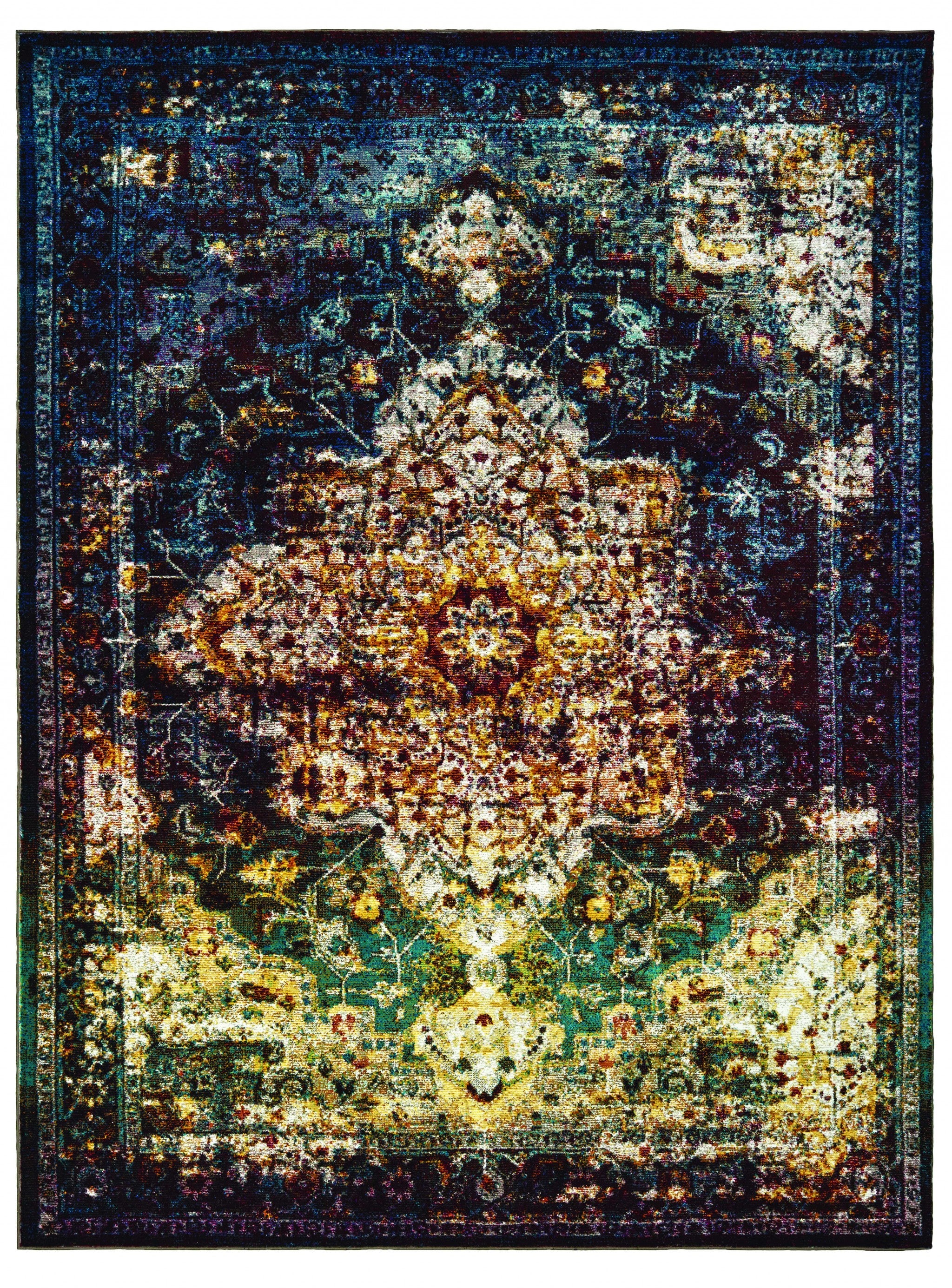 94" x 126" Multicolor Olefin Oversized Rug