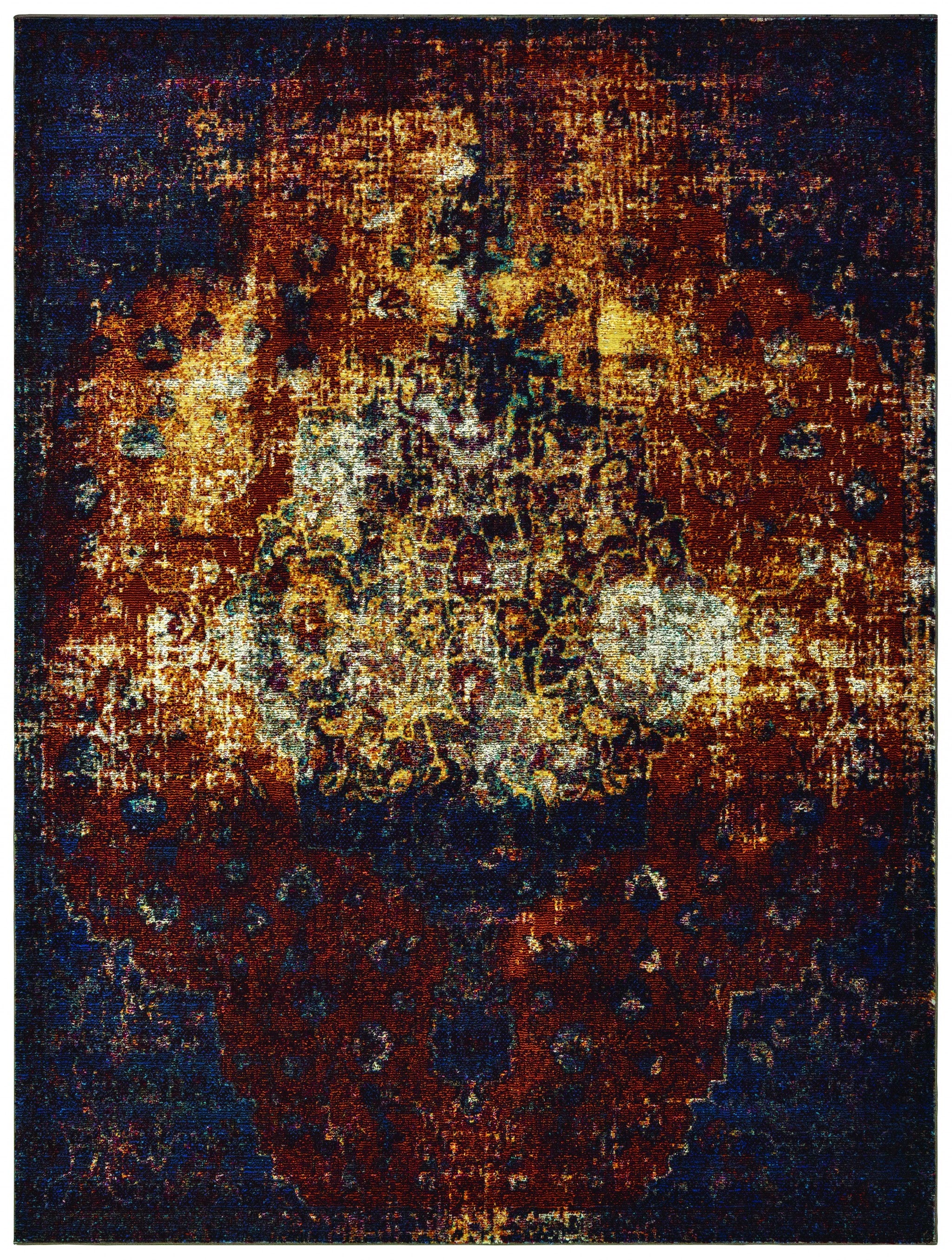 94" x 126" Multicolor Olefin Oversized Rug