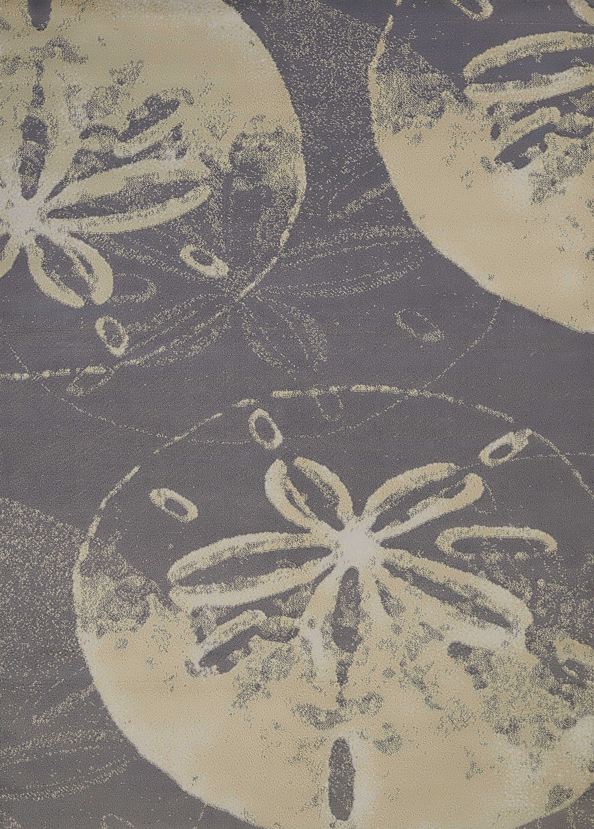 63" x 86" Charcoal Polypropylene Area Rug