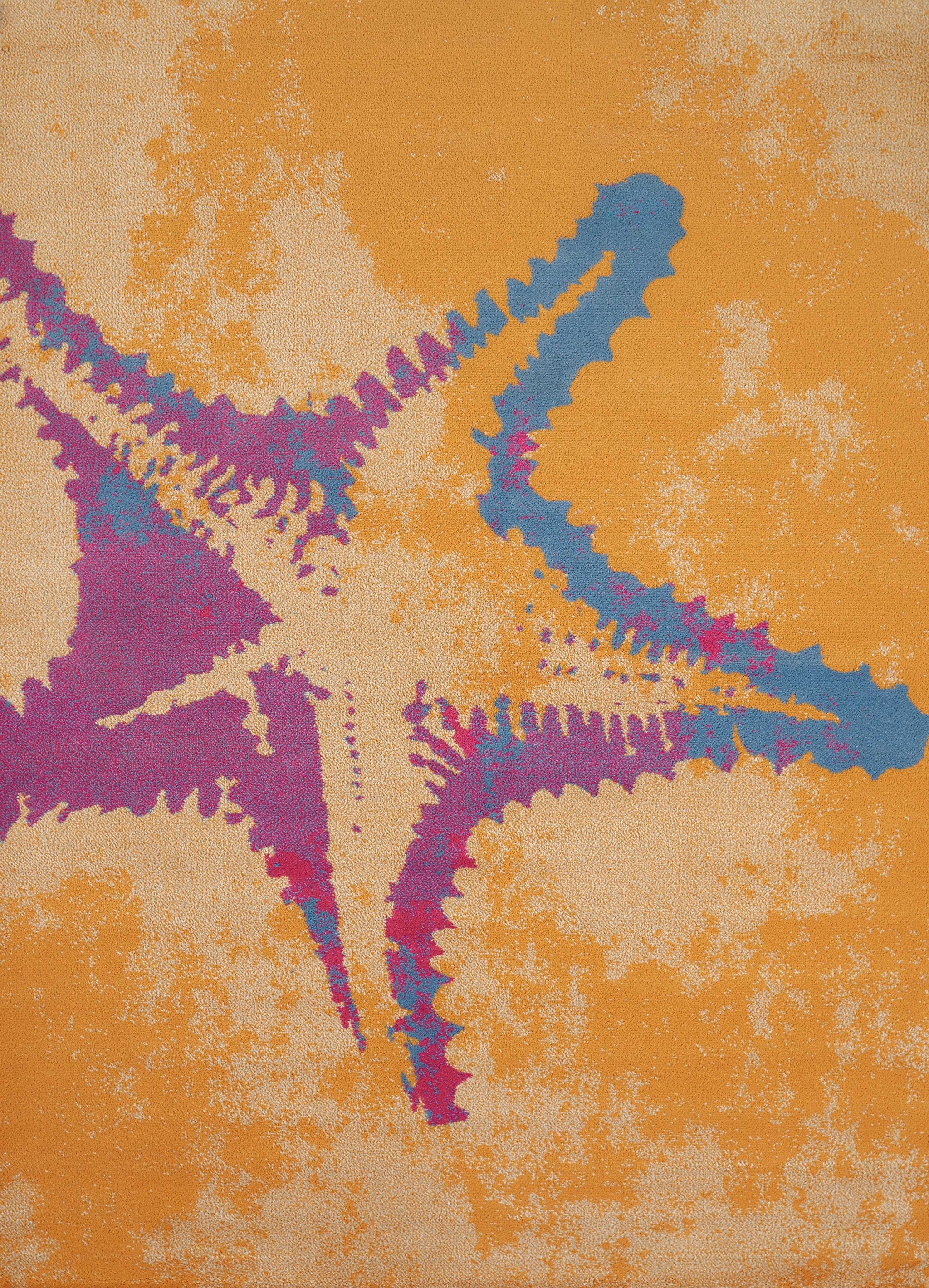 63" x 86" Peach Polypropylene Area Rug