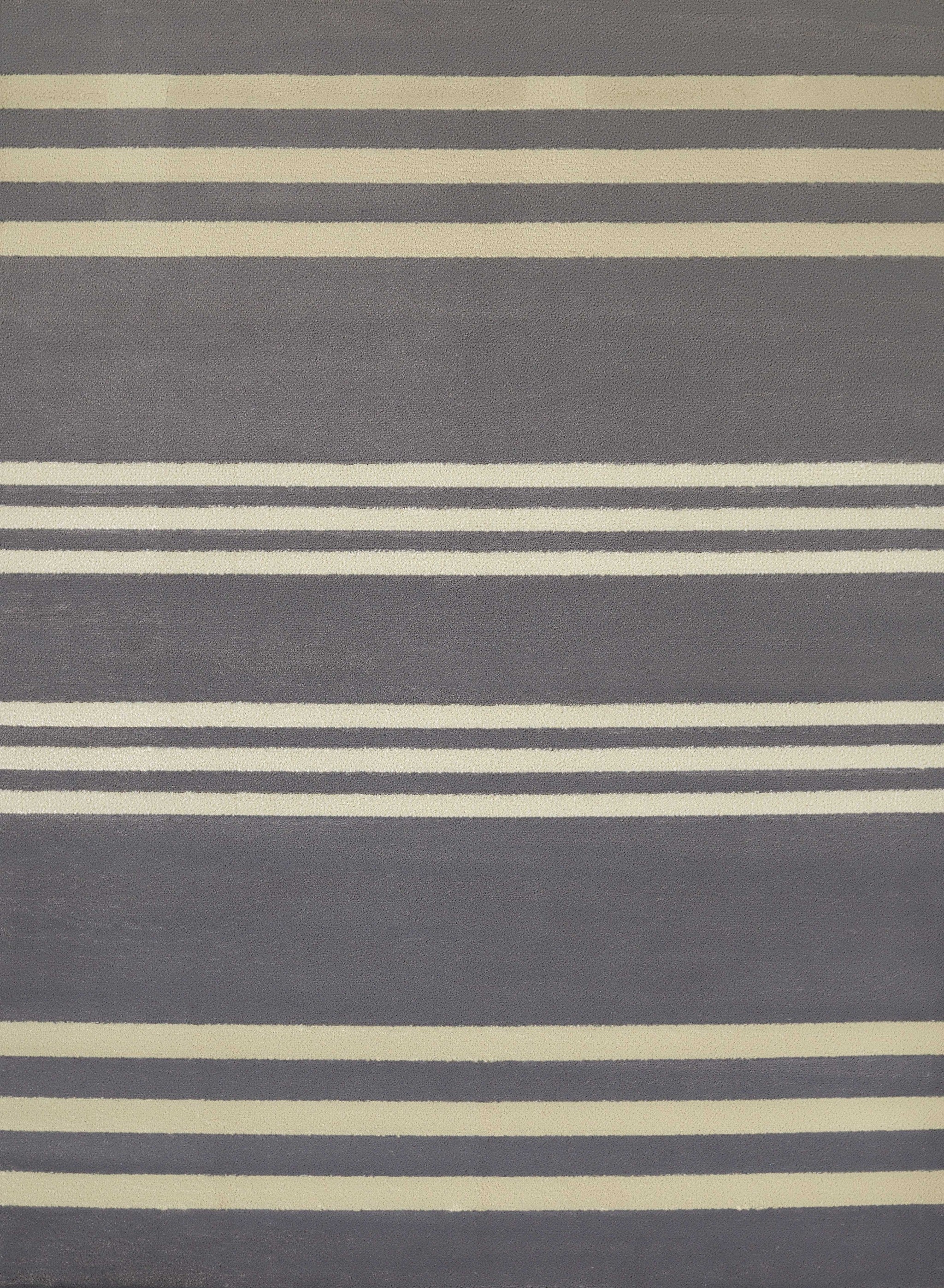 63" x 86" Charcoal Polypropylene Area Rug