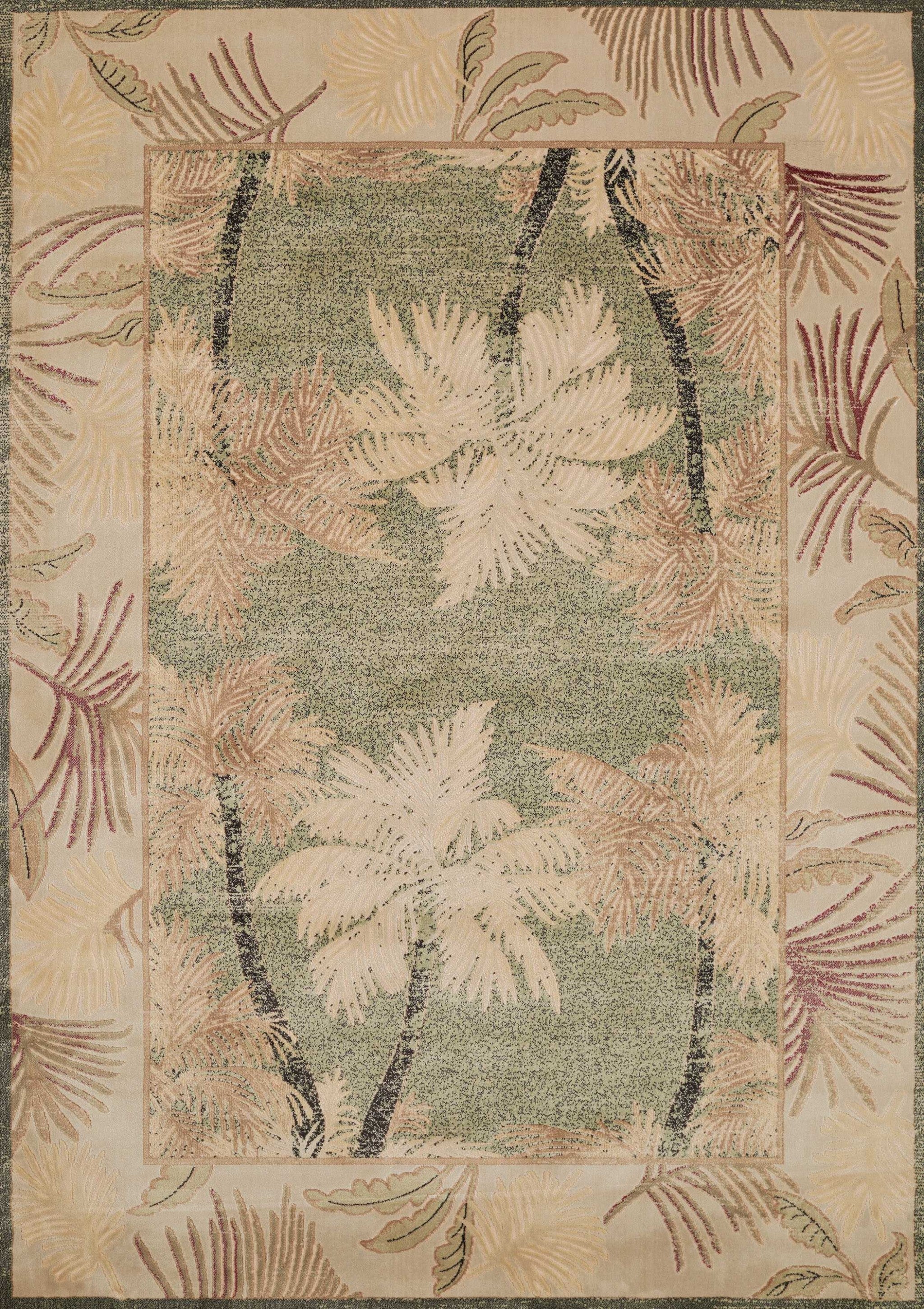 22" x 36" Seafoam Polyester / Olefin Accent Rug