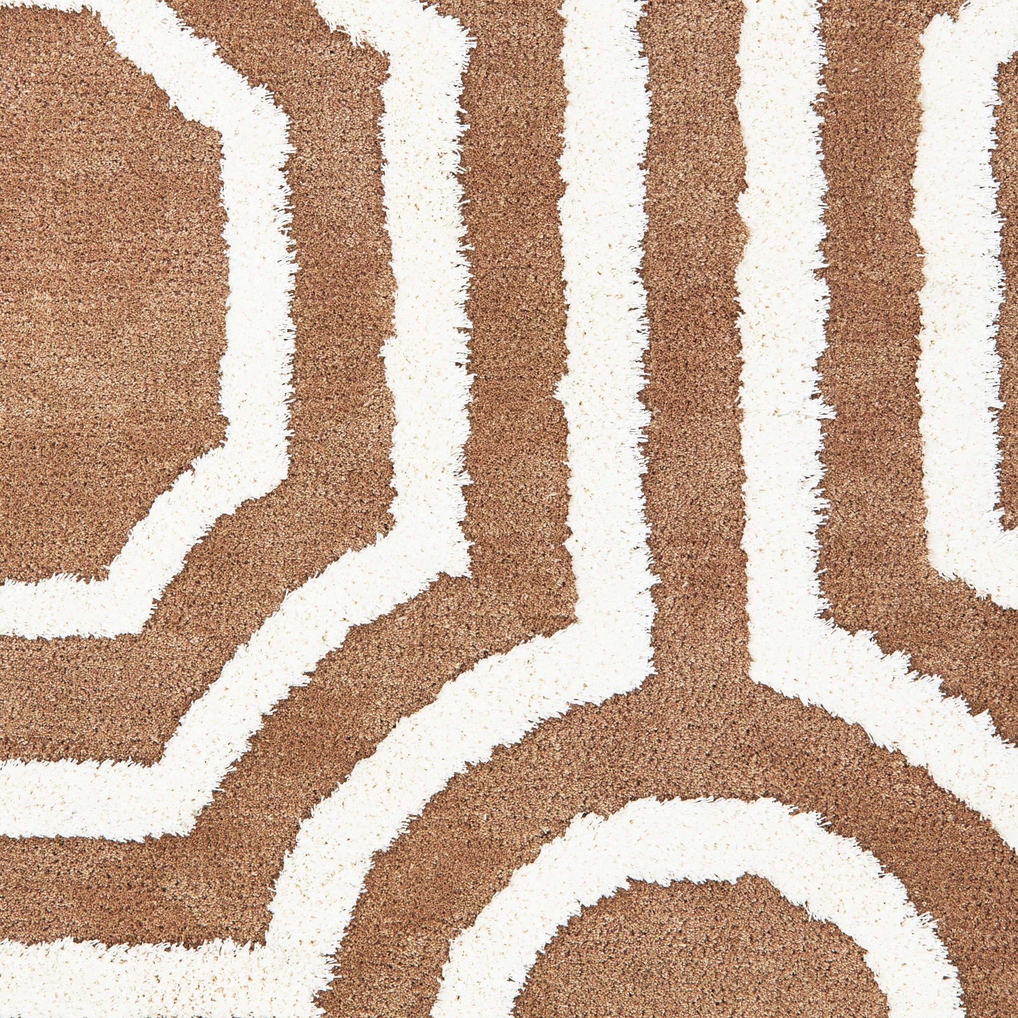 94" x 126" Light Brown Microfiber Oversize Rug