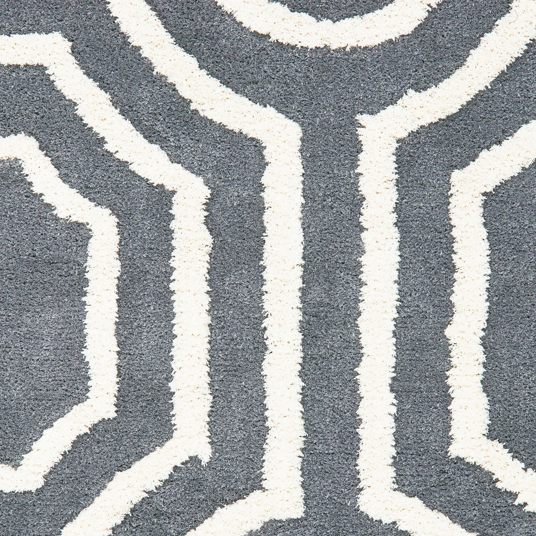 63" x 86" Silver Microfiber Area Rug