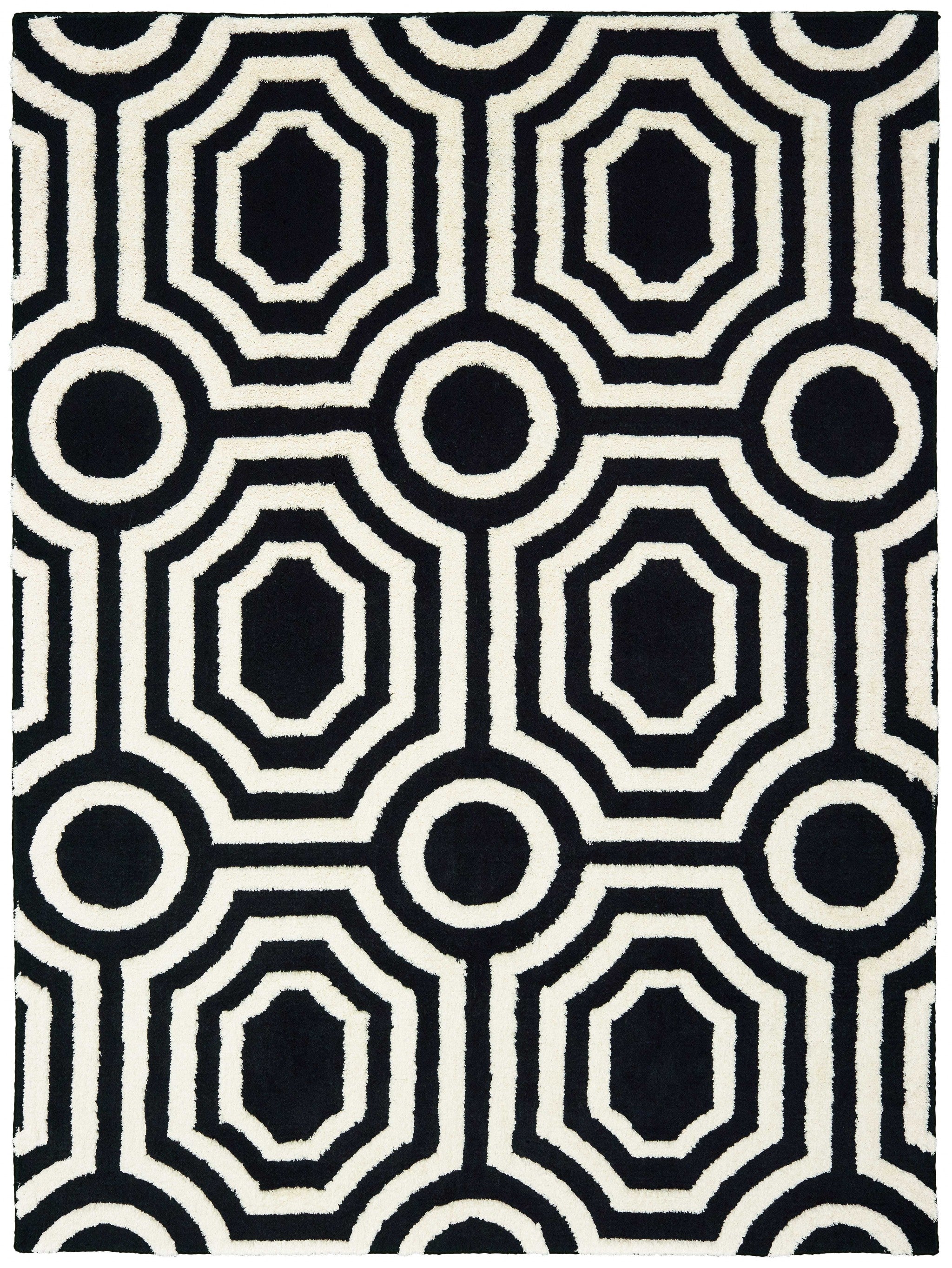 63" x 86" Onyx Microfiber Area Rug