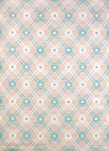63" x 86" Blue Polypropylene Area Rug