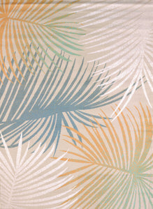 63" x 86" Blue Polypropylene Area Rug