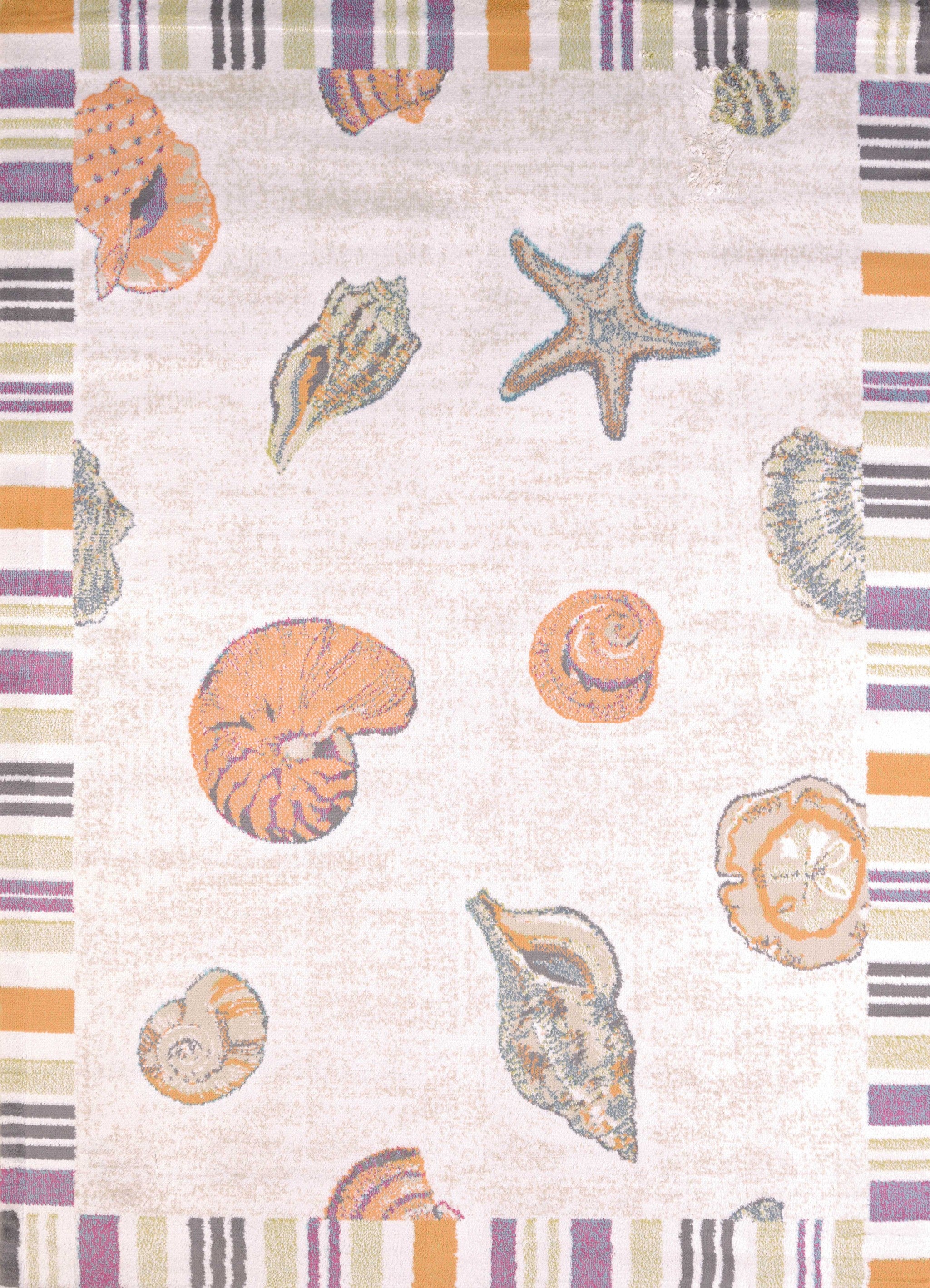 63" x 86" Natural Polypropylene Area Rug