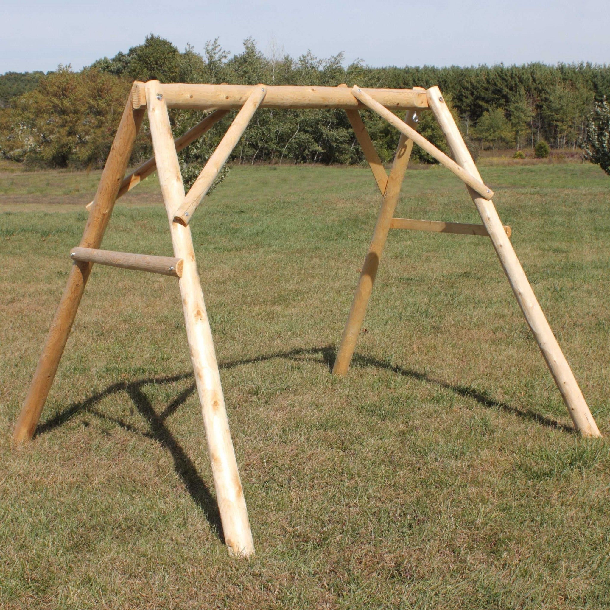 70" X 70" X 65"  Natural Wood A-Frame