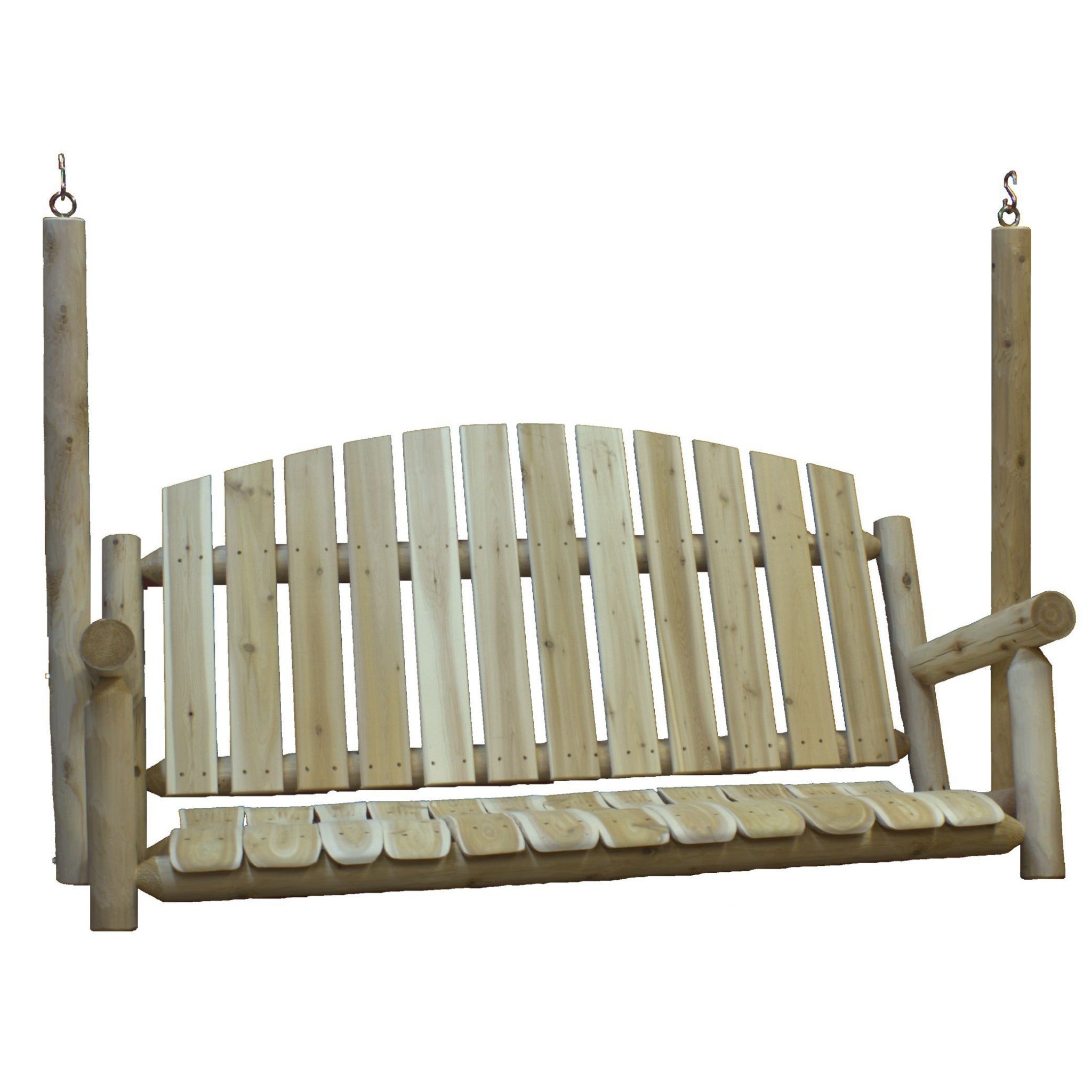 71" X 23" X 47"  Natural Wood Porch Swing
