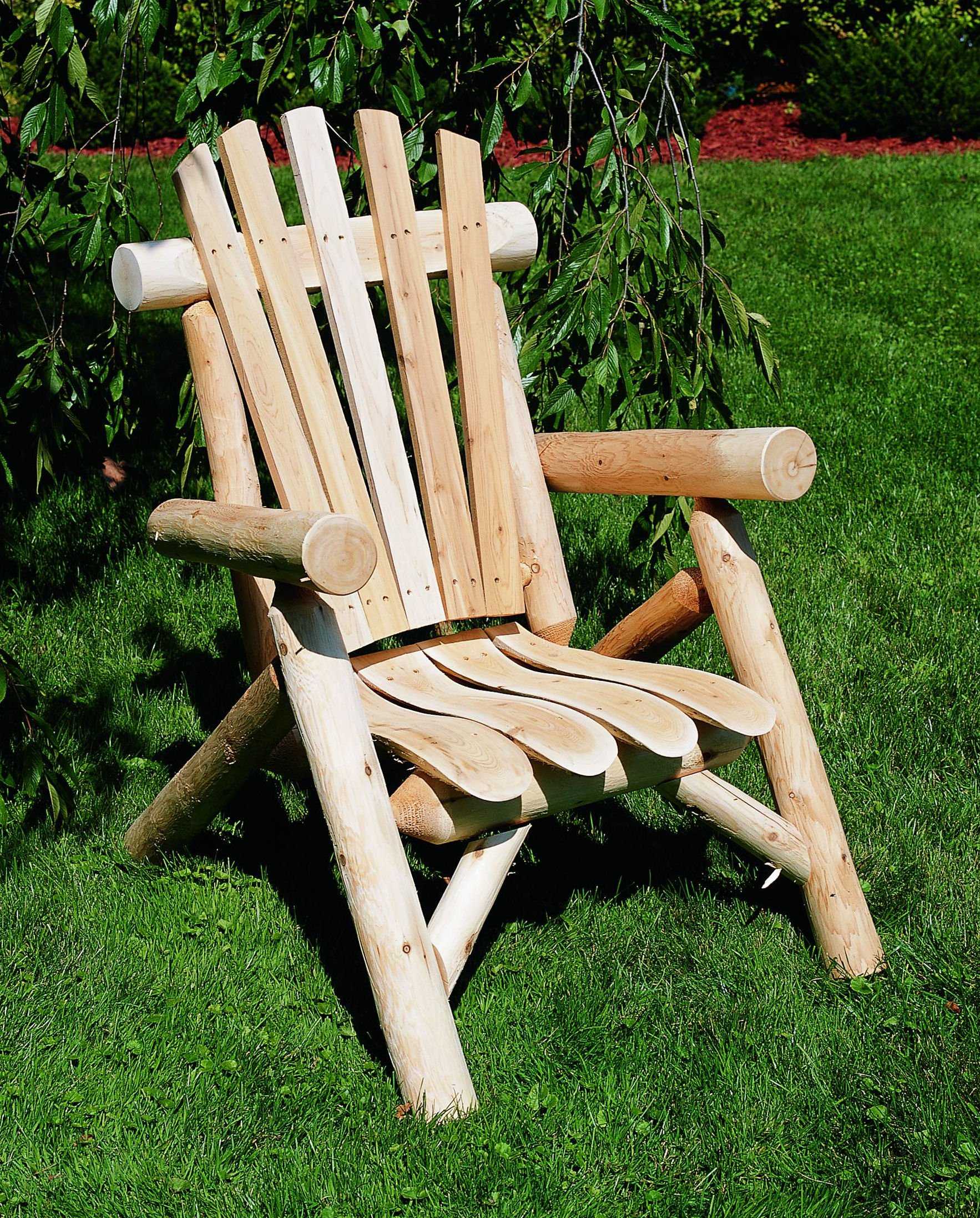 28" X 30" X 39"  Natural Wood Lounge Chair