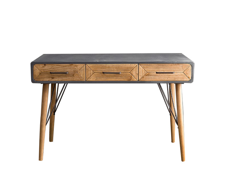 24" x 47" x 30" Gray, Wood, Console Table with 3 Drawers