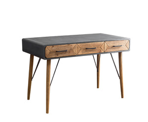 24" x 47" x 30" Gray, Wood, Console Table with 3 Drawers