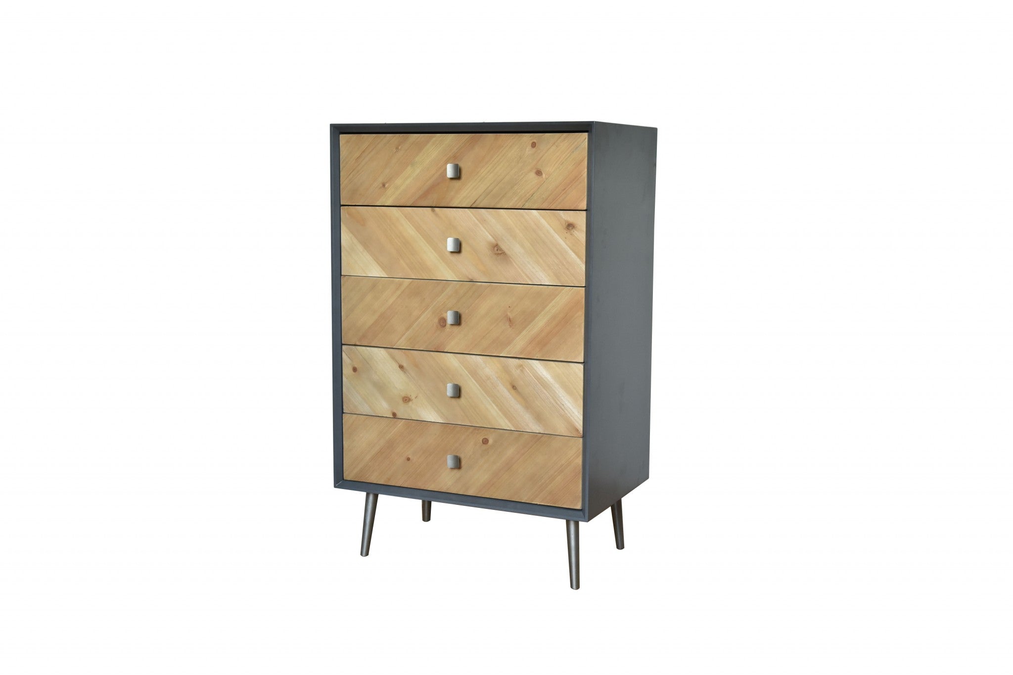 16.75" x 25.5" x 41" Gray Wood Cabinet