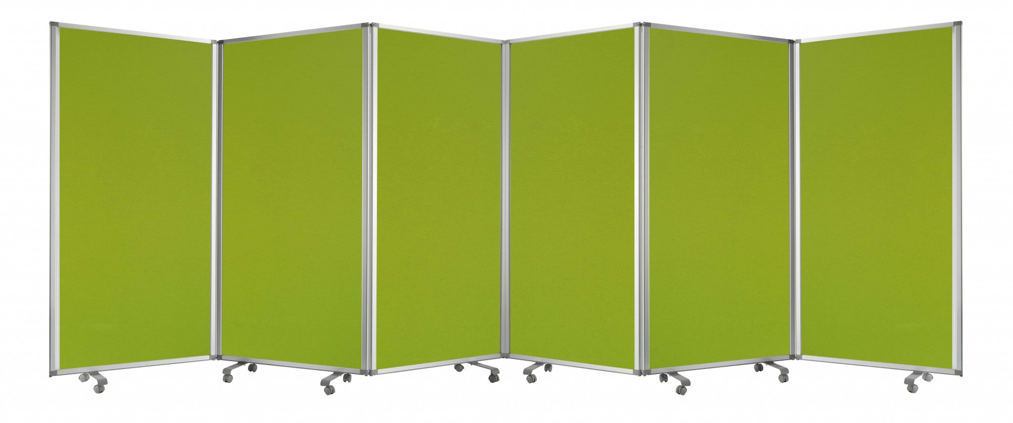 212" x 1" x 71" Green, Metal, 6 Panel, Screen
