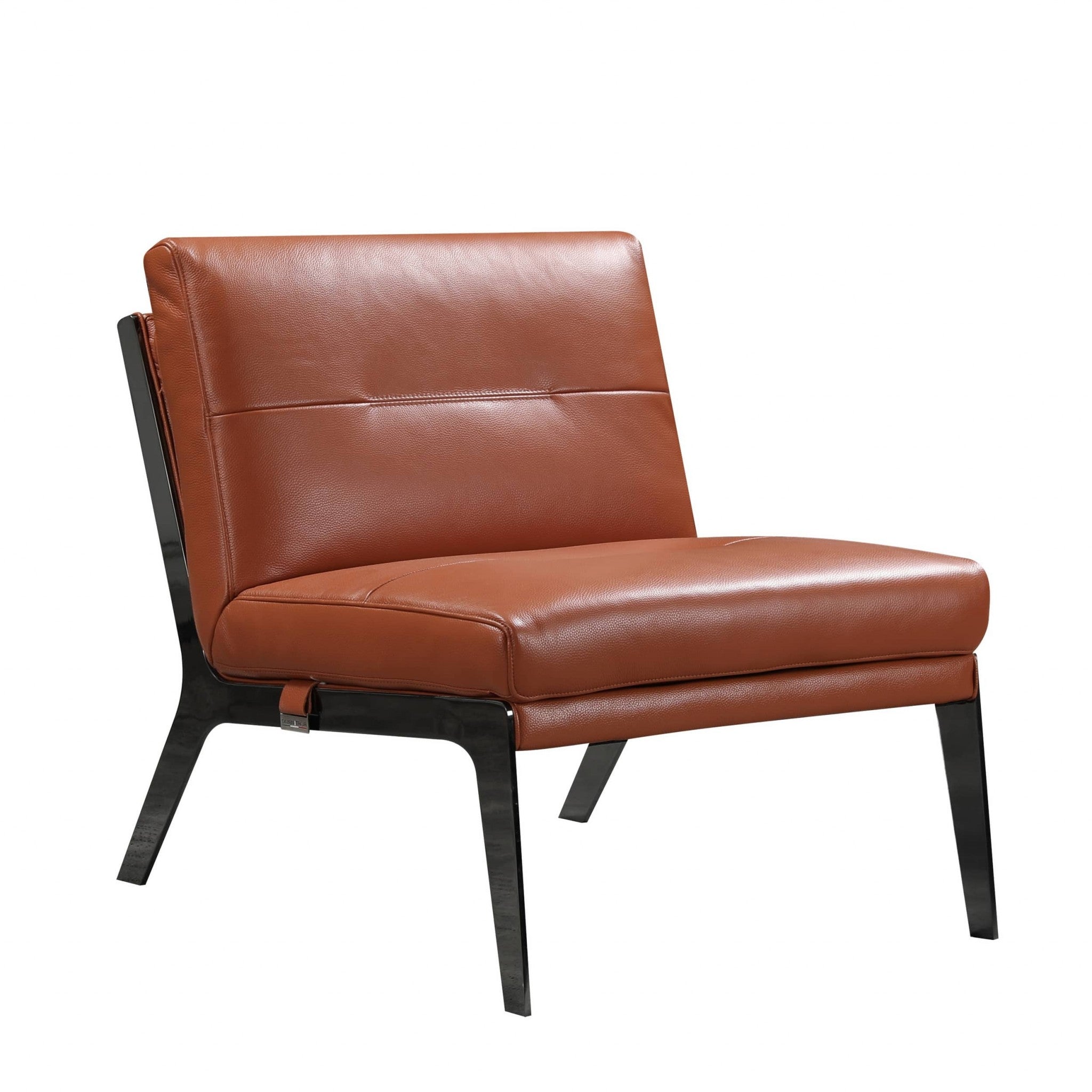 30" X 33" X 31" Camel Leather Accent Chair