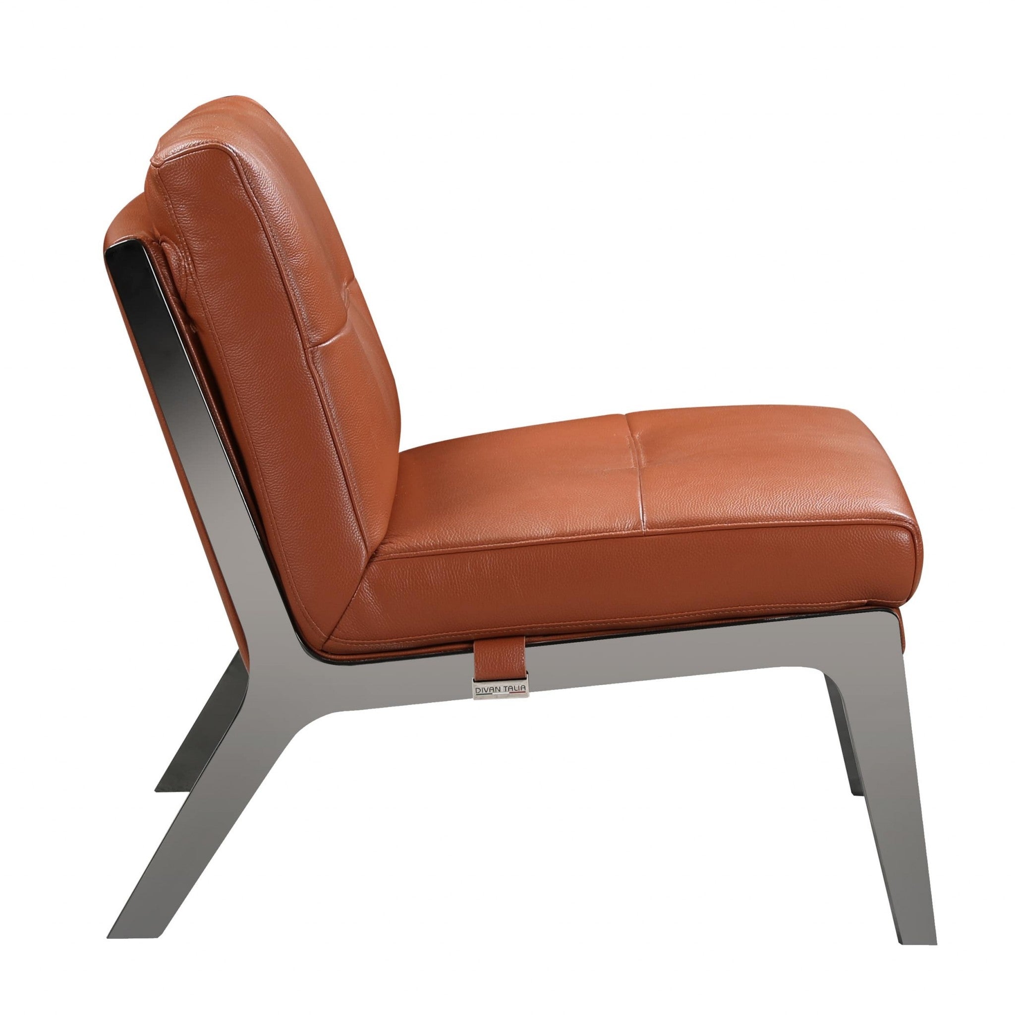 30" X 33" X 31" Camel Leather Accent Chair
