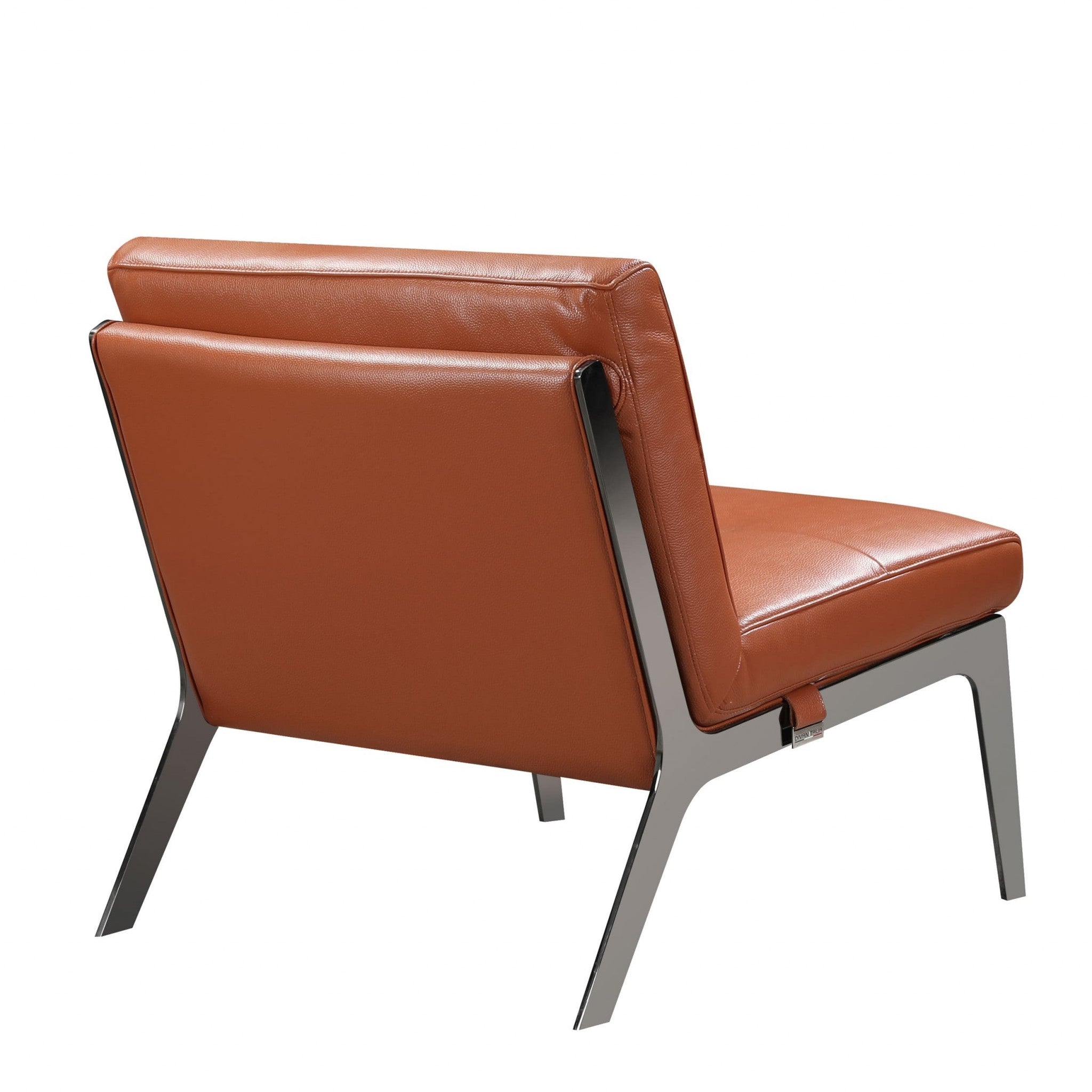 30" X 33" X 31" Camel Leather Accent Chair