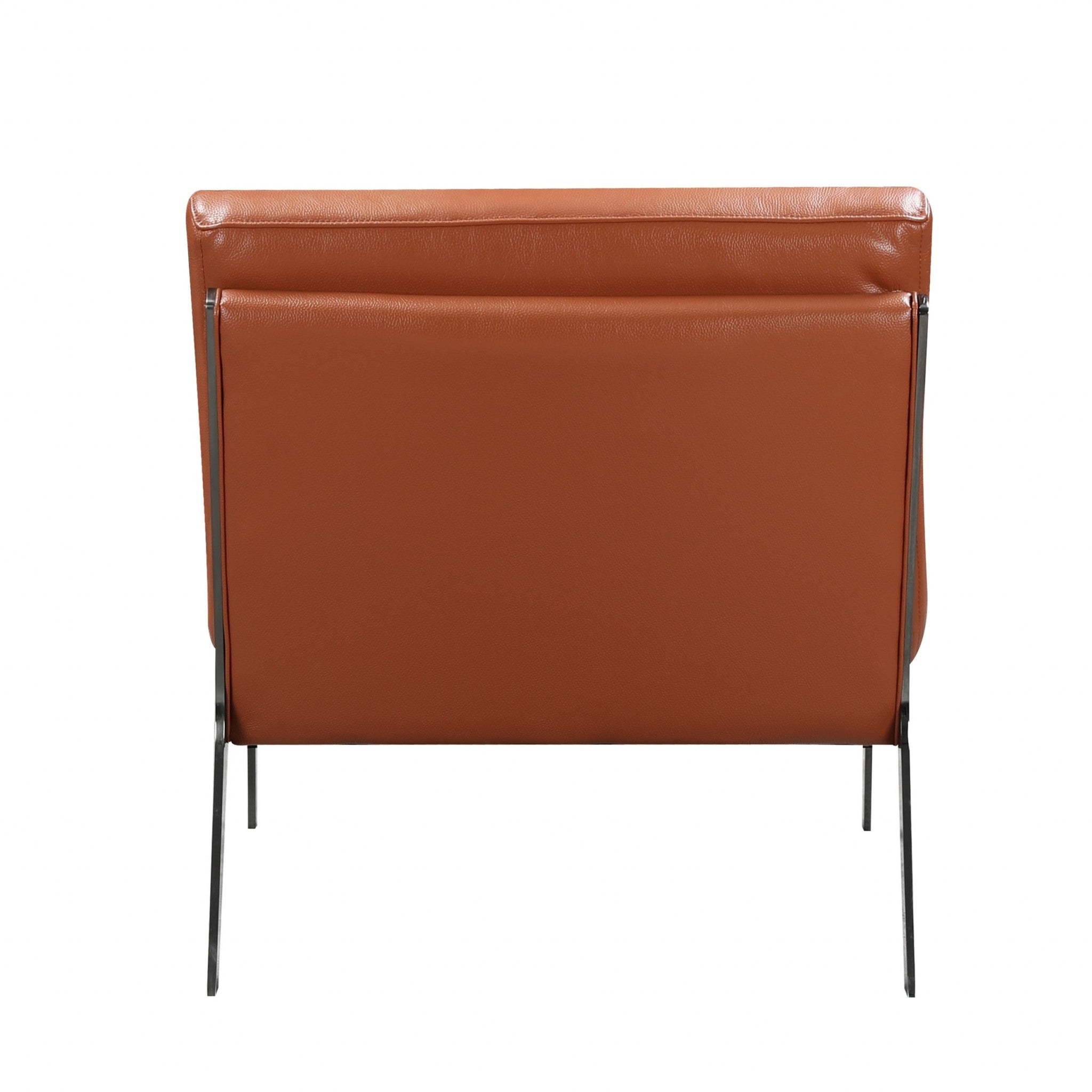 30" X 33" X 31" Camel Leather Accent Chair