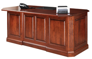 72.5" x 36" x 30.5" Wooden Acres Stain Executive Desk