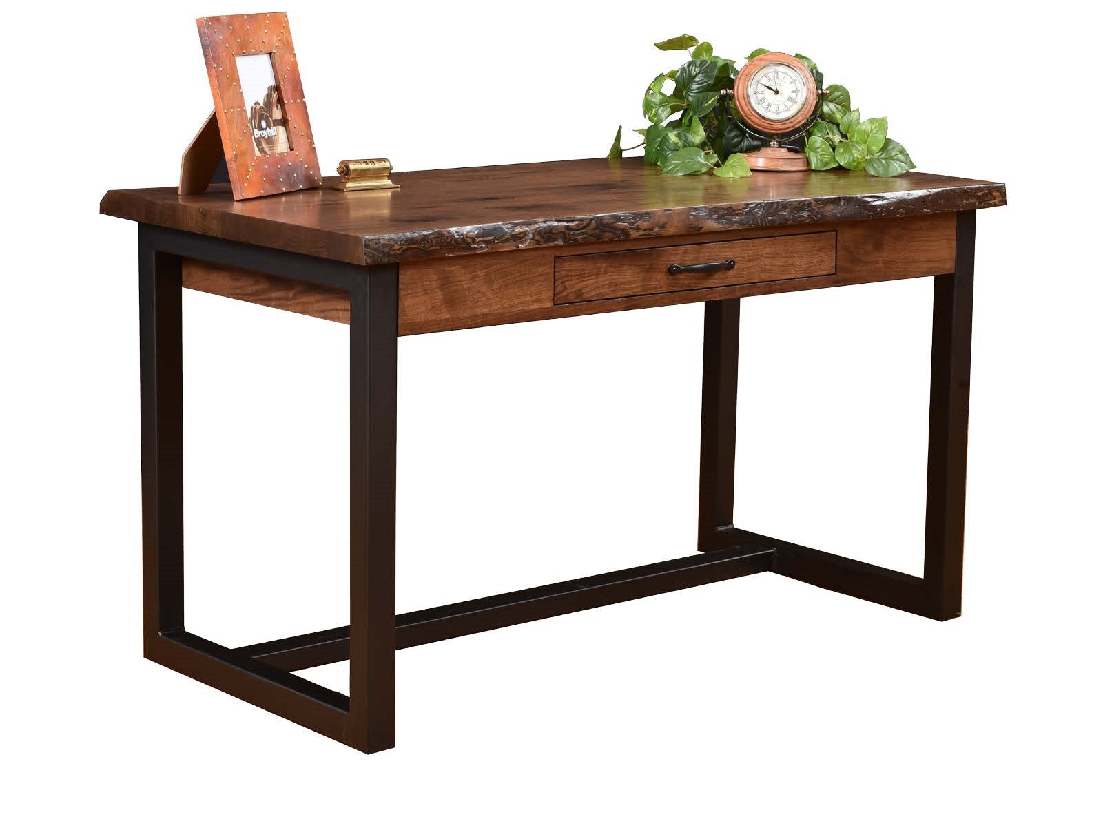 54" x 28" x 30.5" Wooden Black Walnut Writers Desk