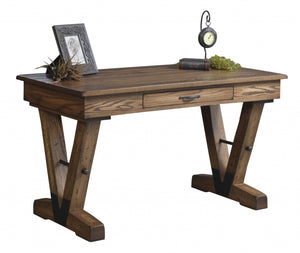 54" x 28" x 30.5" Wooden Rock Tavern Stain Writers Desk