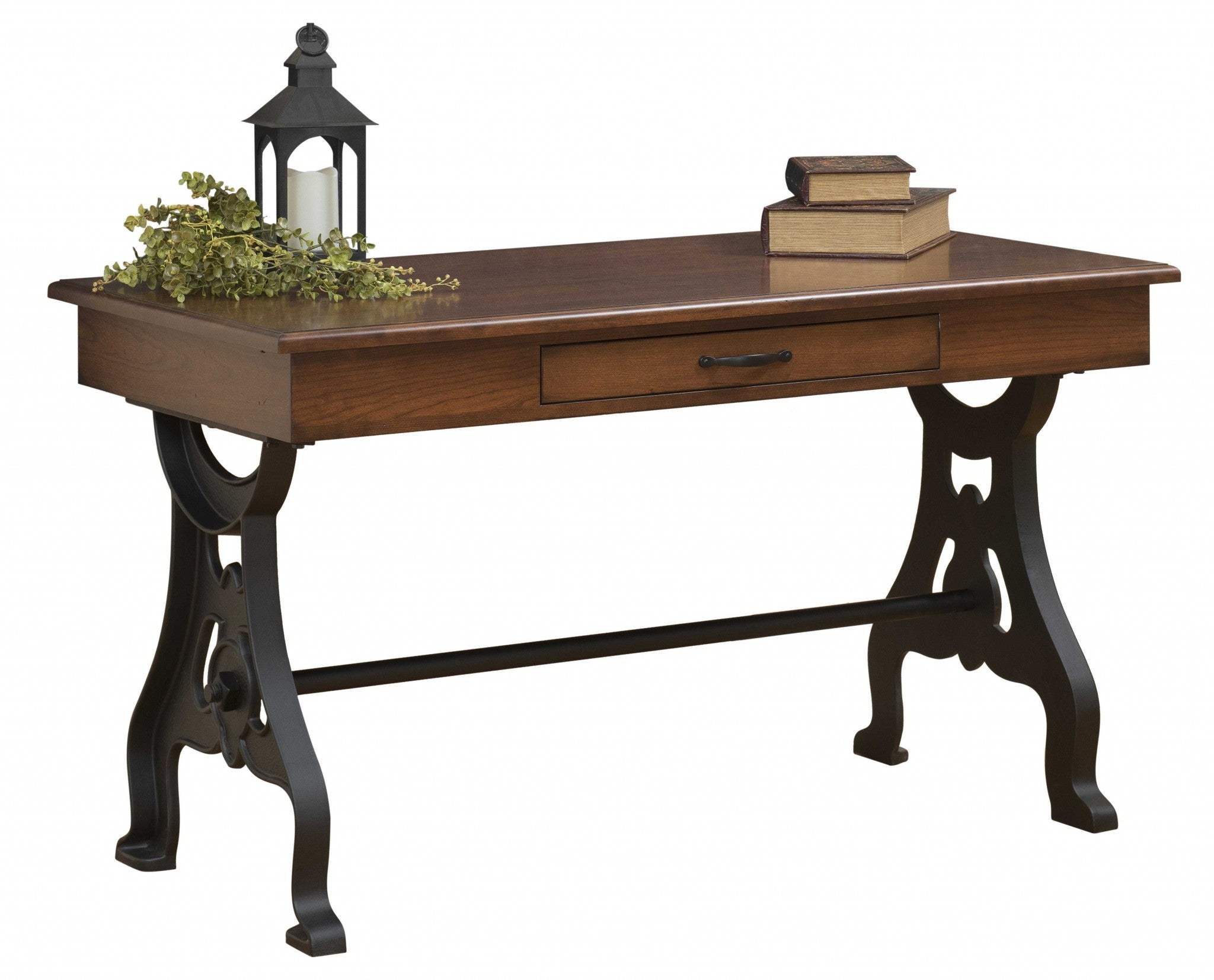54" x 28" x 30.5" Wooden Cappucino Writers Desk