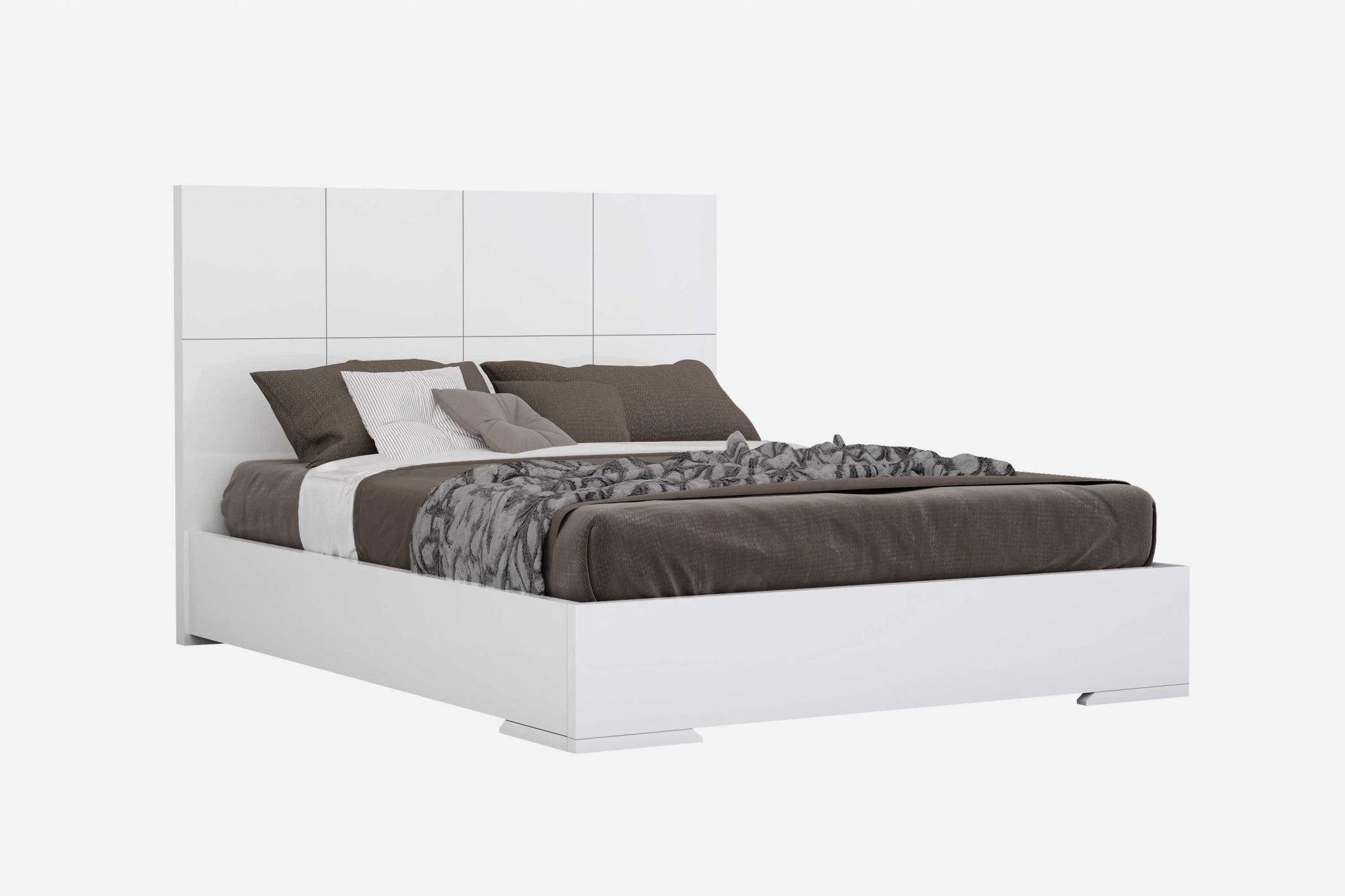 63" X 84" X 48" Gray Queen Bed