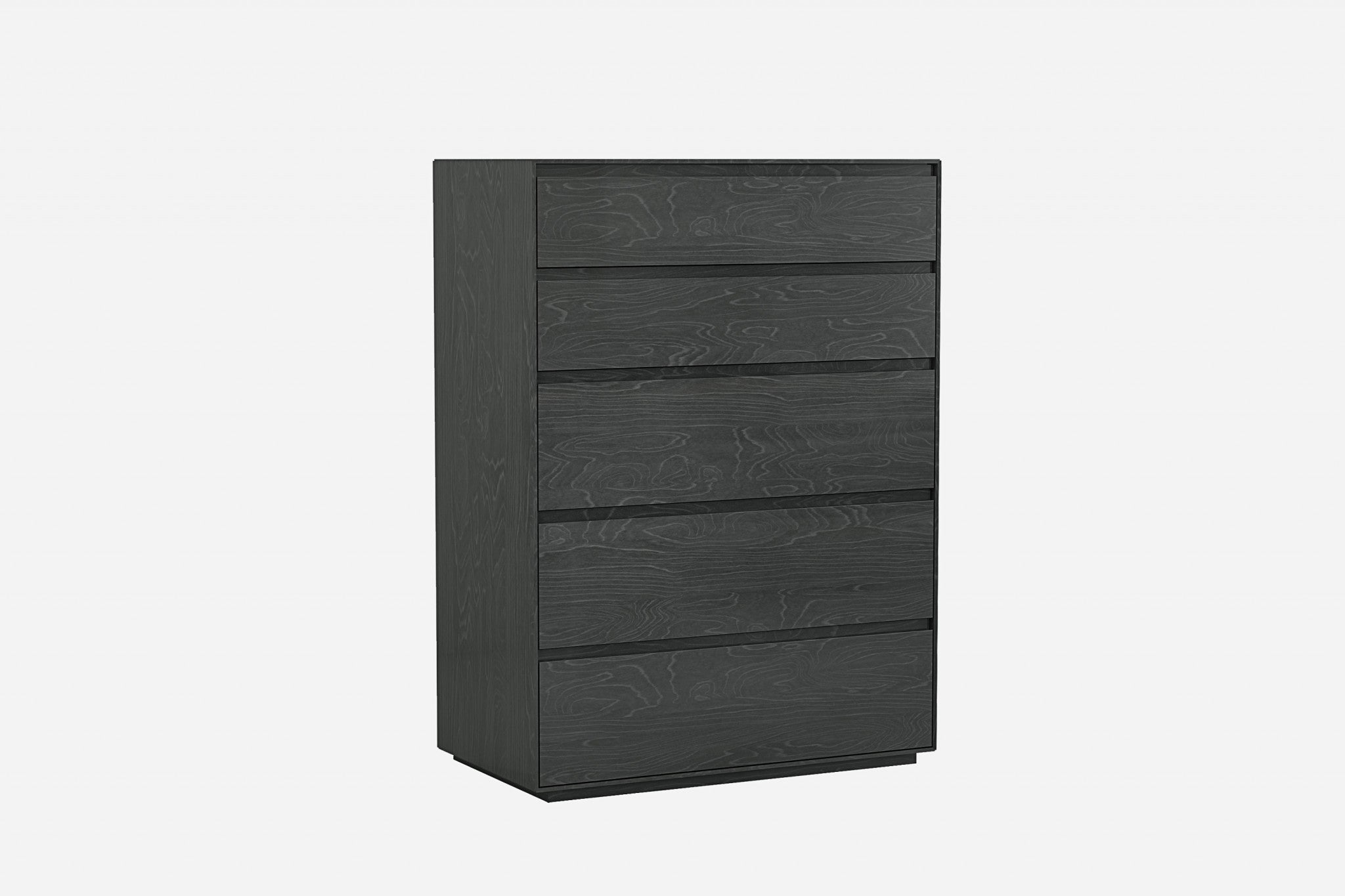 36" X 19" X 48" Gloss Grey Stainless Steel Drawer Chest