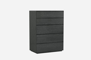 36" X 19" X 48" Gloss Grey Stainless Steel Drawer Chest