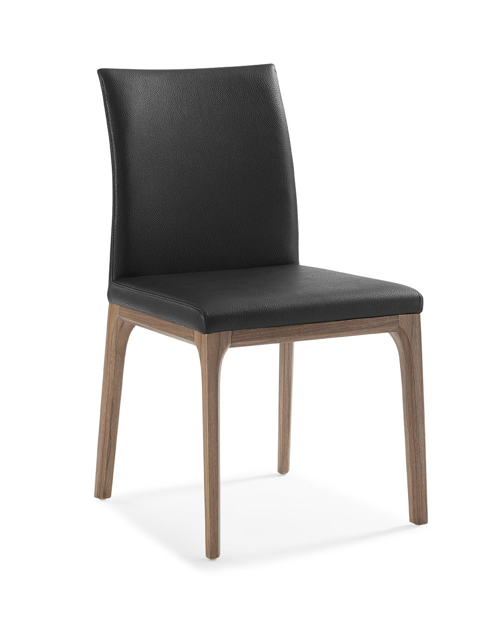 20" X 24" X 35" Black Faux Leather / Metal Dining Chair