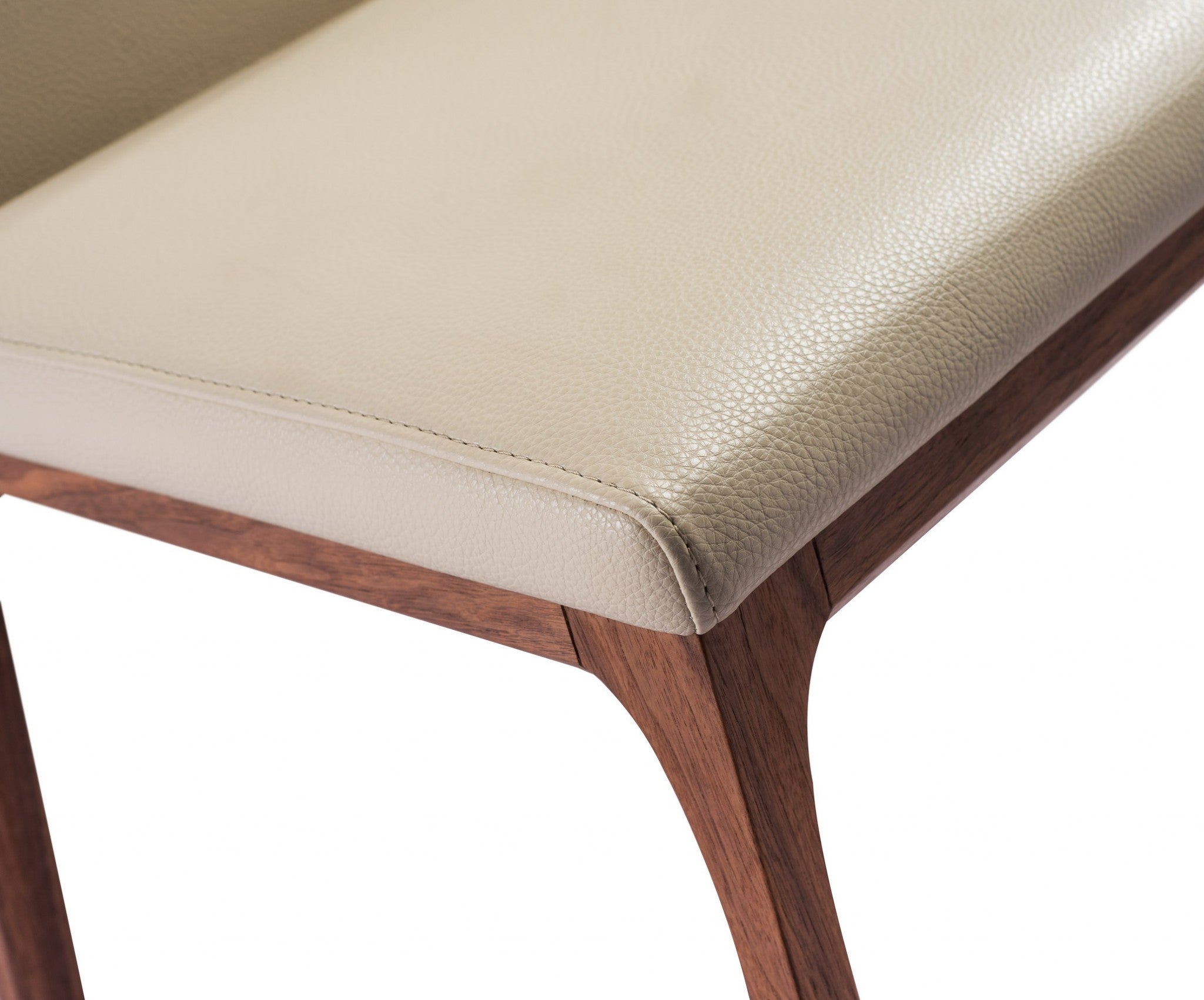 20" X 24" X 35" Taupe Faux Leather / Metal Dining Chair