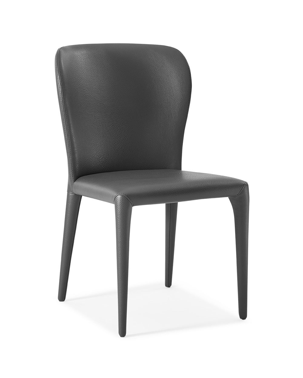 20" X 24" X 35" Gray Faux Leather / Metal Dining Chair