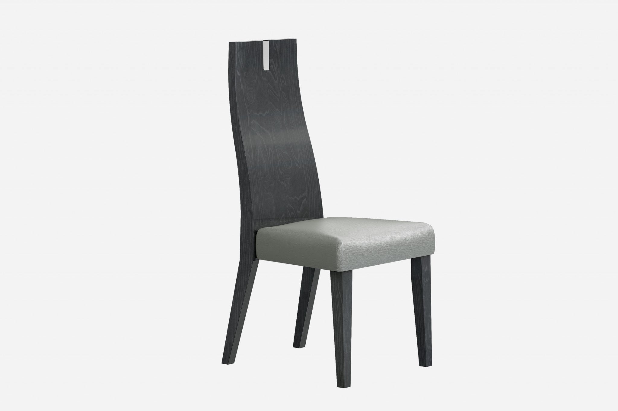 18" X 24" X 43" Chair Faux Leather   Metal Dining Chair