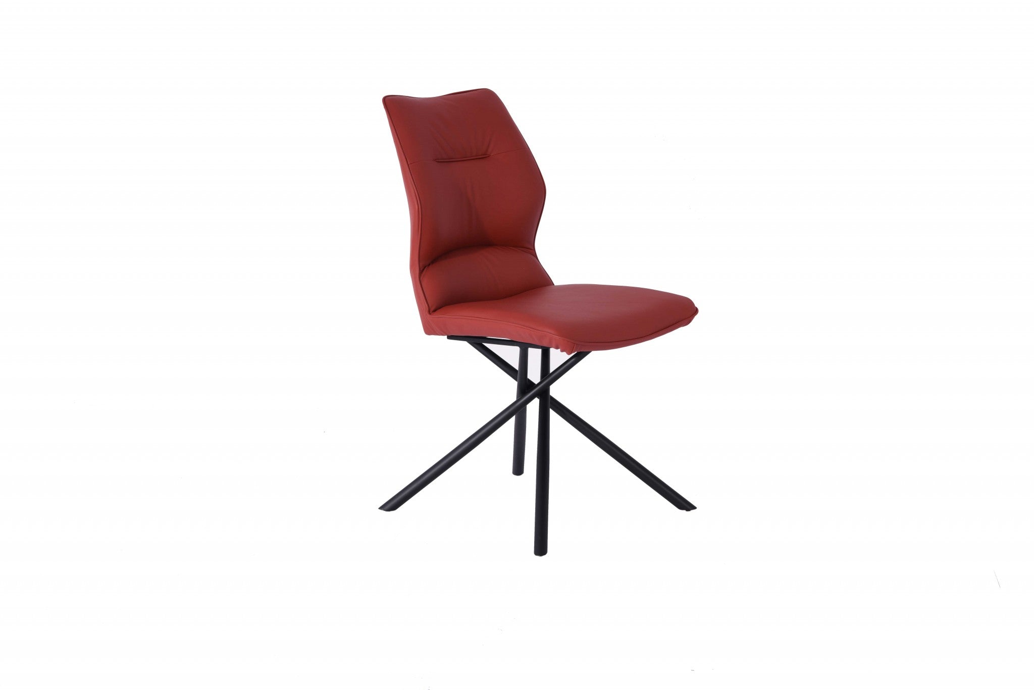 Comfy Faux Leather Burgundy Dining or Side Chair Set of 2