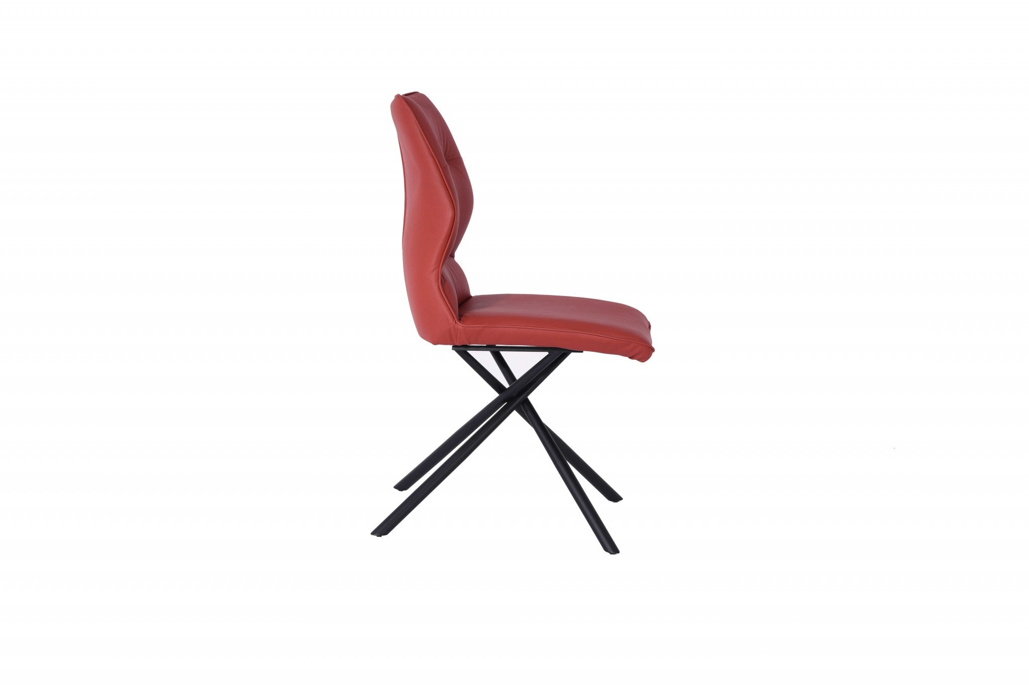 Comfy Faux Leather Burgundy Dining or Side Chair Set of 2