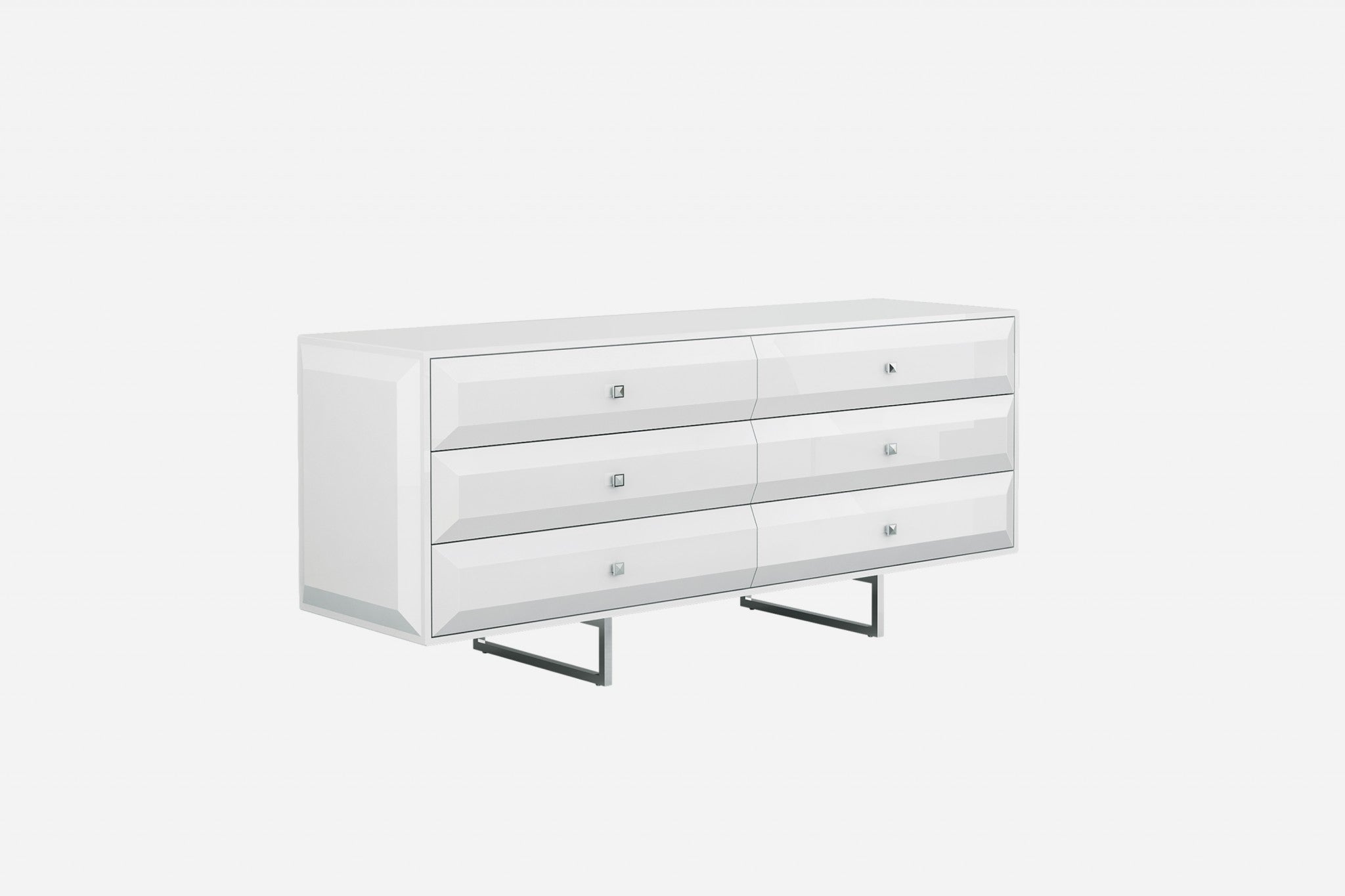 72" X 21" X 31" White Double Dresser Extension