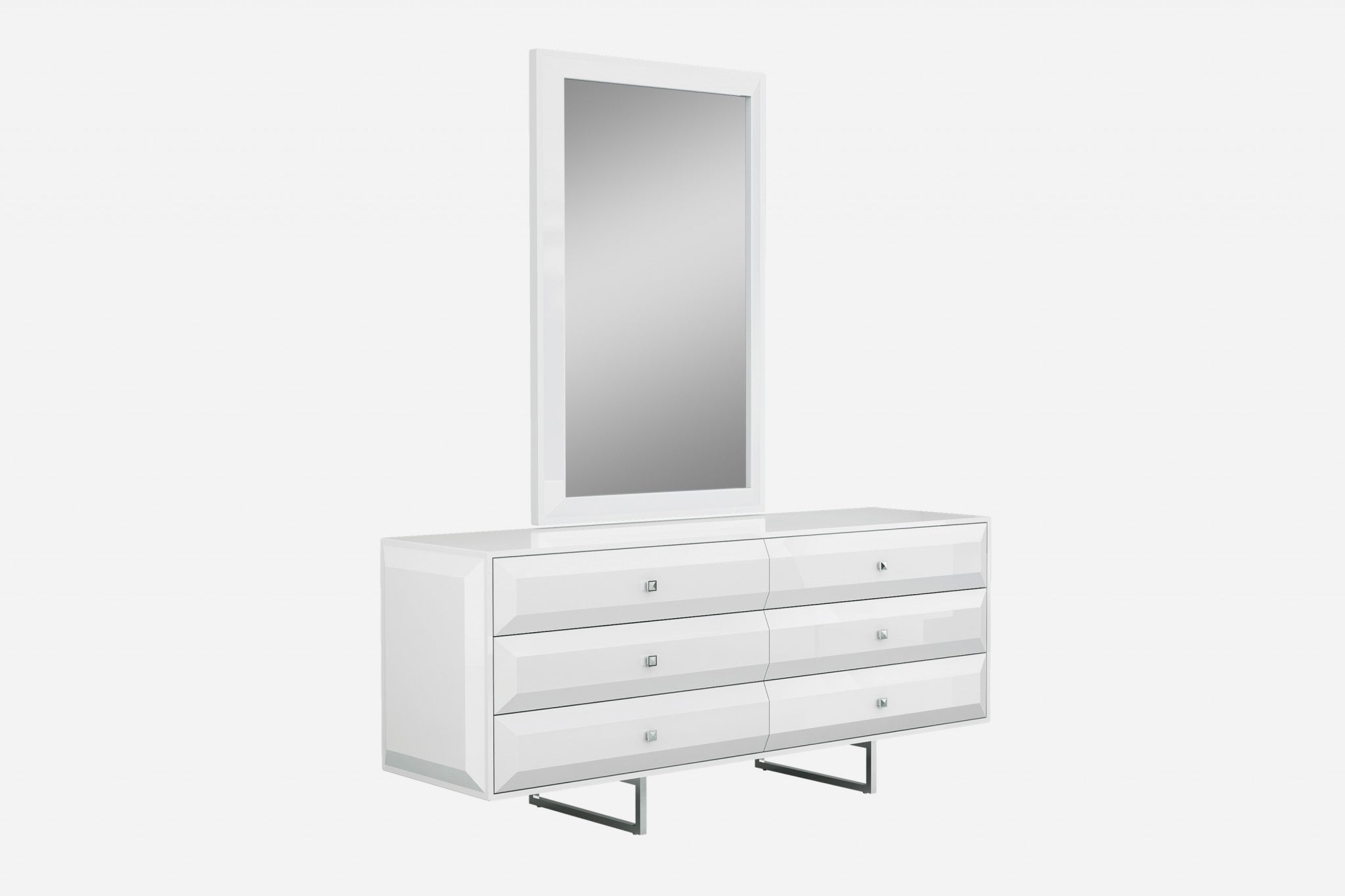 72" X 21" X 31" White Double Dresser Extension