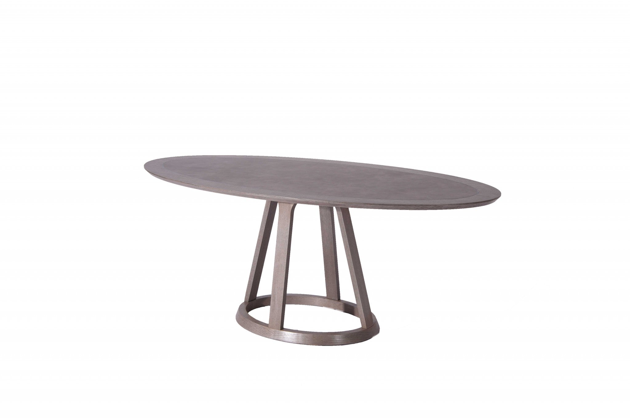 79" X 39" X 30" Gray oak Veneer Dining Table